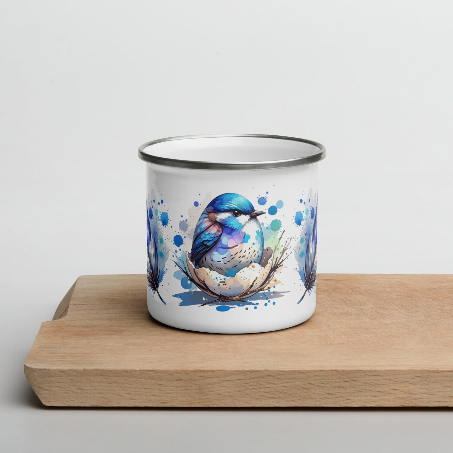 Baby Bird Watercolor Art Enamel Mug - Mugs - Discovery Co.