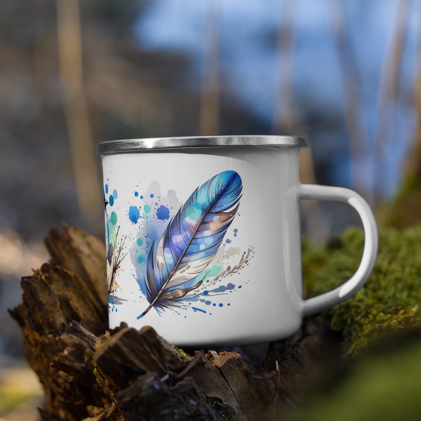 Baby Bird Watercolor Art Enamel Mug - Mugs - Discovery Co.