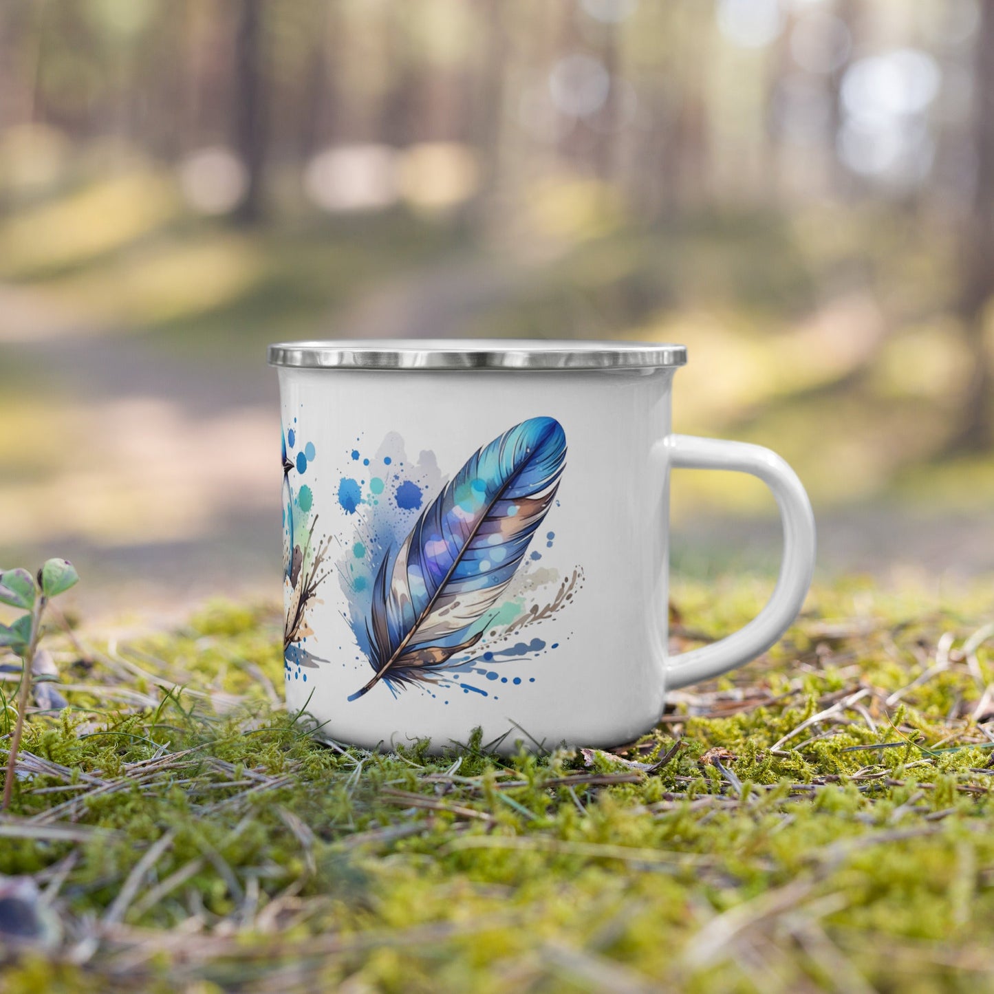 Baby Bird Watercolor Art Enamel Mug - Mugs - Discovery Co.