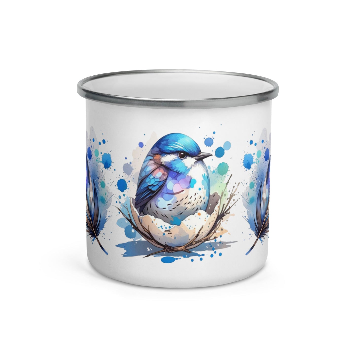 Baby Bird Watercolor Art Enamel Mug - Mugs - Discovery Co.