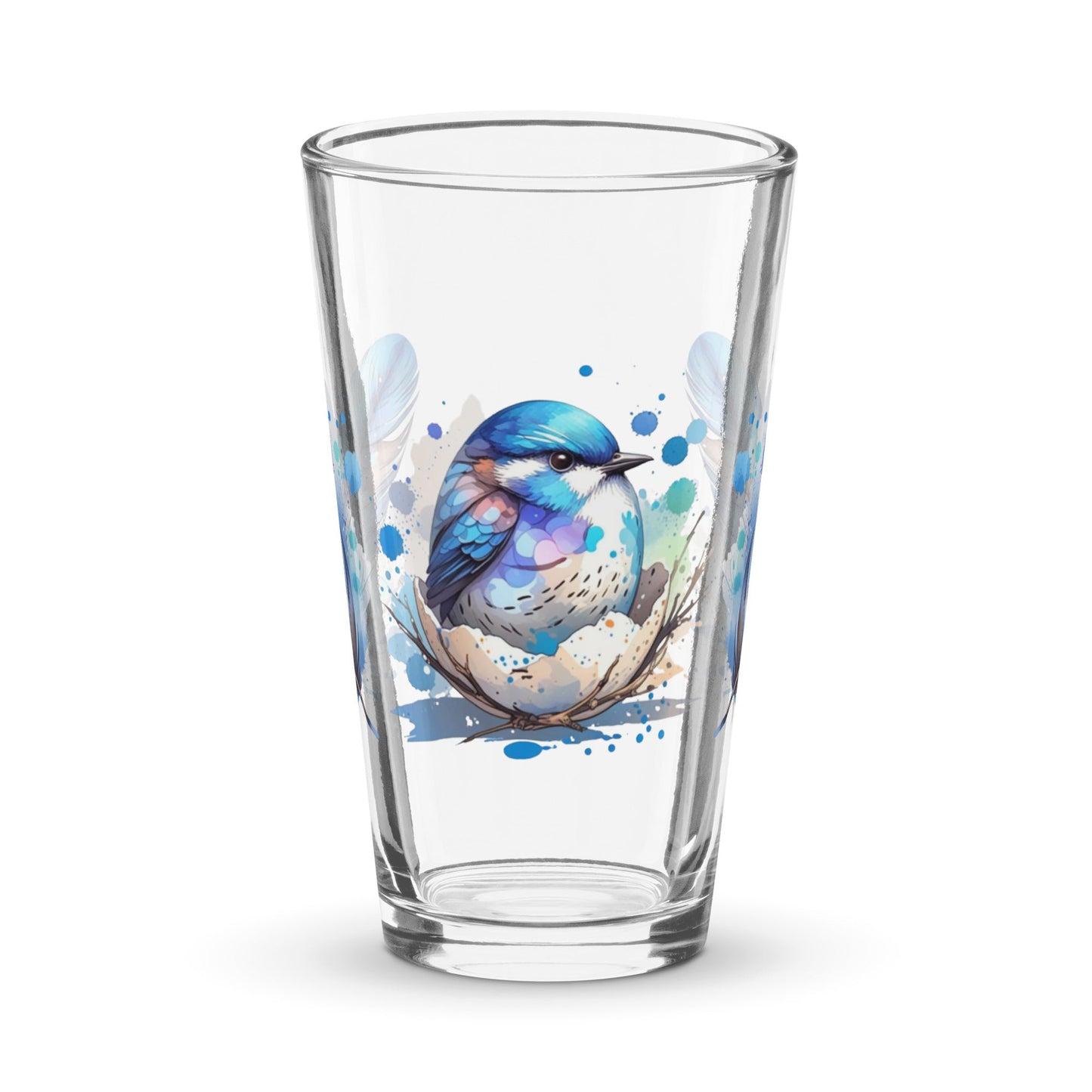 Baby Bird Watercolor Art Pint Glass - Beer Glass - Discovery Co.