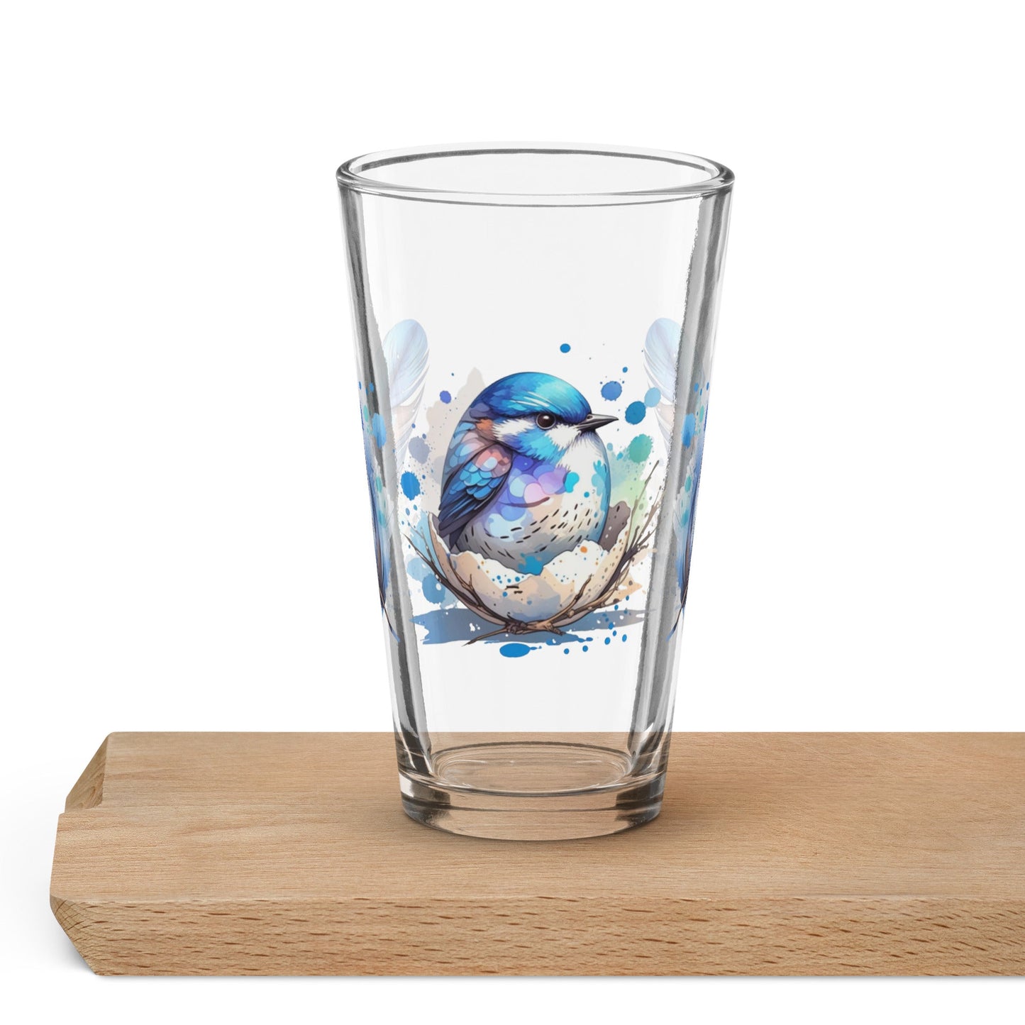 Baby Bird Watercolor Art Pint Glass - Beer Glass - Discovery Co.