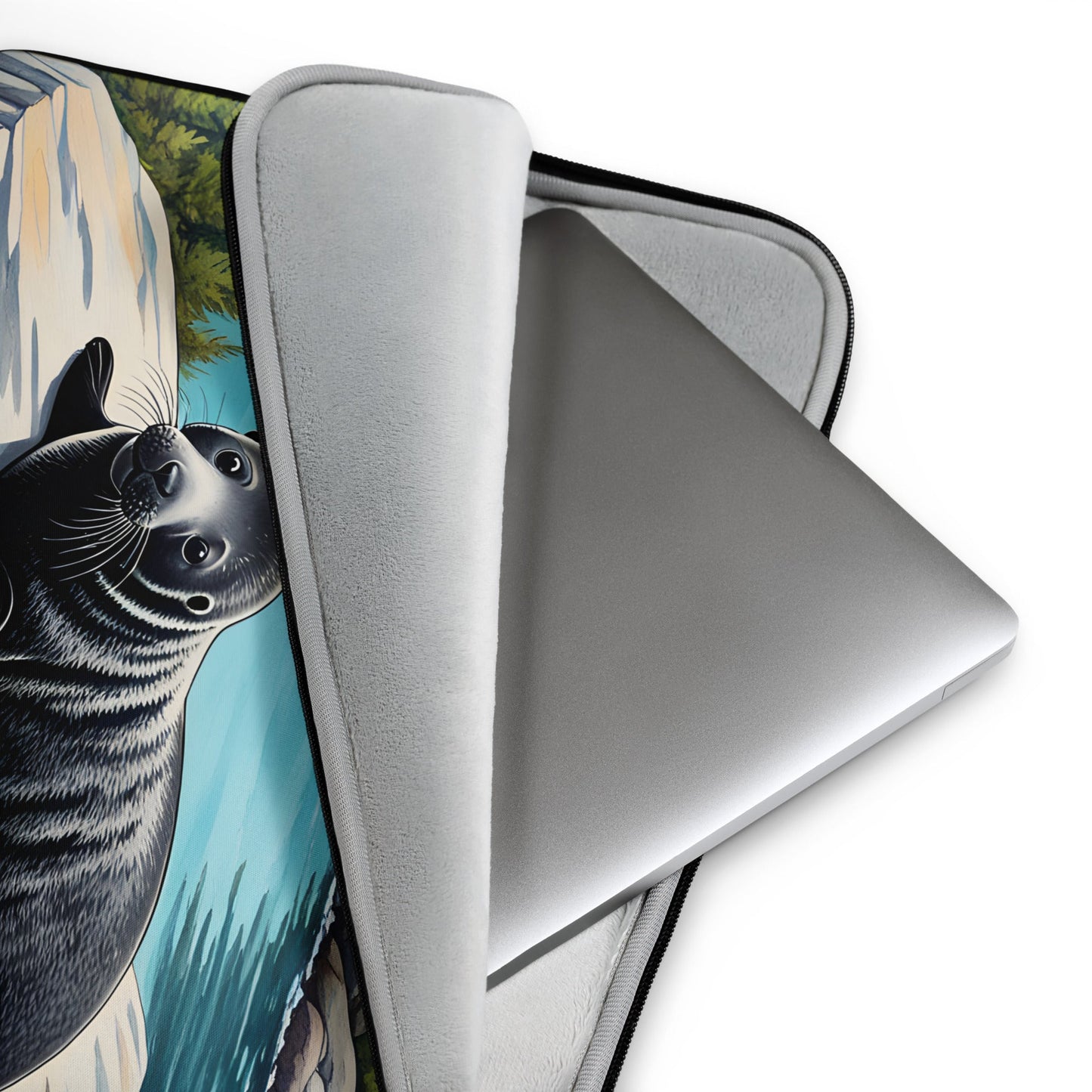 Baby Seal On A Rock Laptop Sleeve - Laptop Cases - Discovery Co.