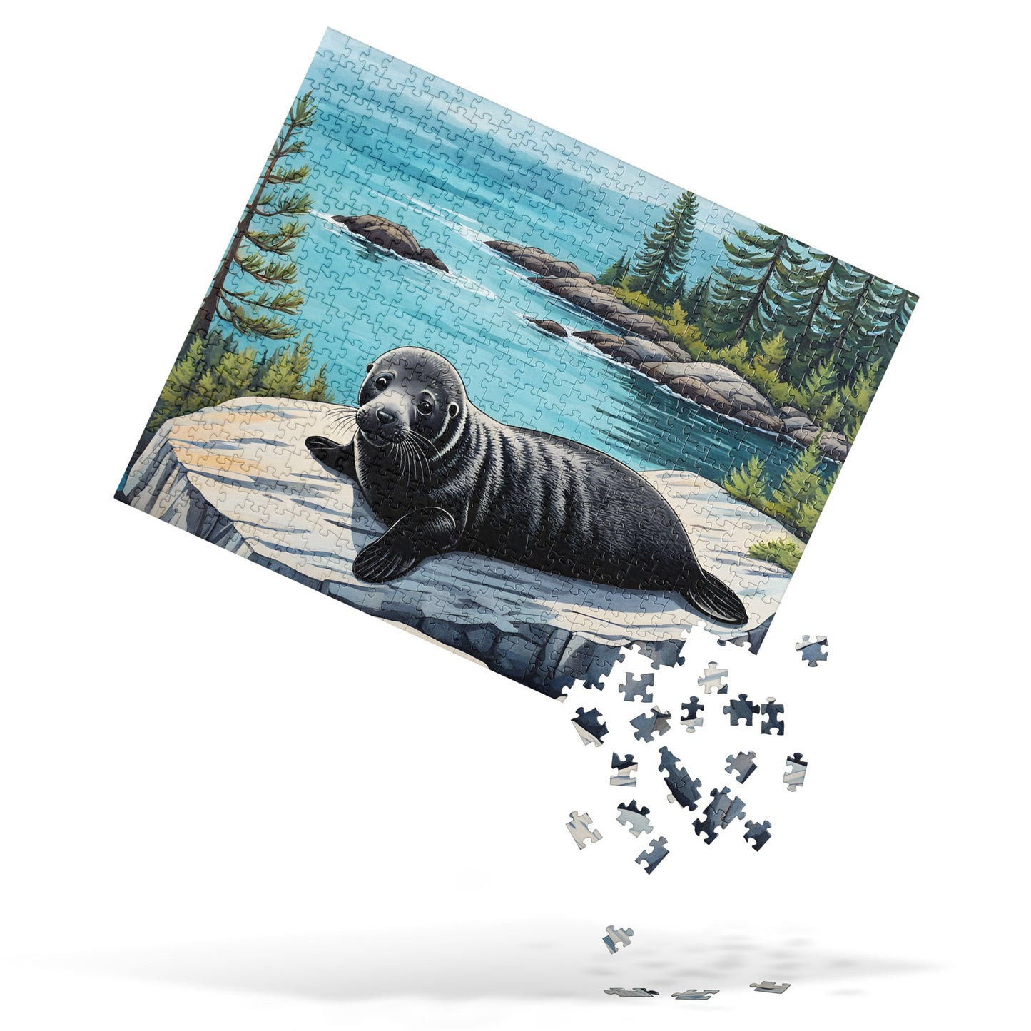 Baby Seal On Rock Jigsaw Puzzle - Puzzle - Discovery Co.