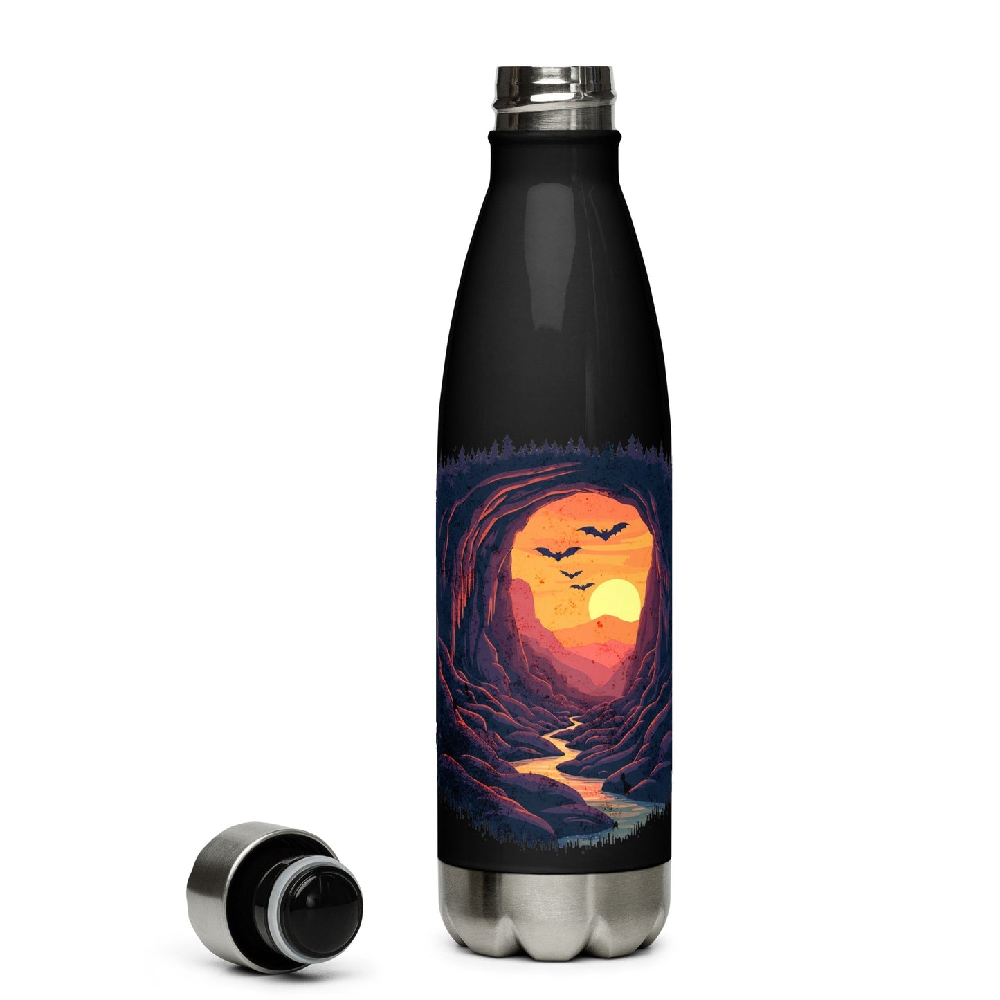 Bat Cave Stainless Steel Water Bottle - Stainless Steel Water Bottle - Discovery Co.
