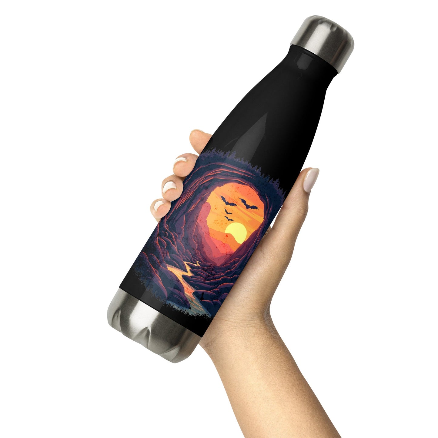 Bat Cave Stainless Steel Water Bottle - Stainless Steel Water Bottle - Discovery Co.