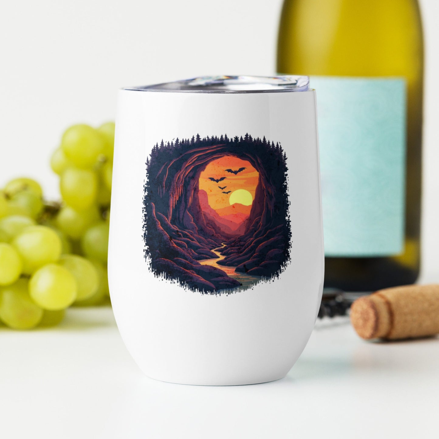 Bat Cave Stainless Steel Wine Tumbler - Steel Tumbler - Discovery Co.
