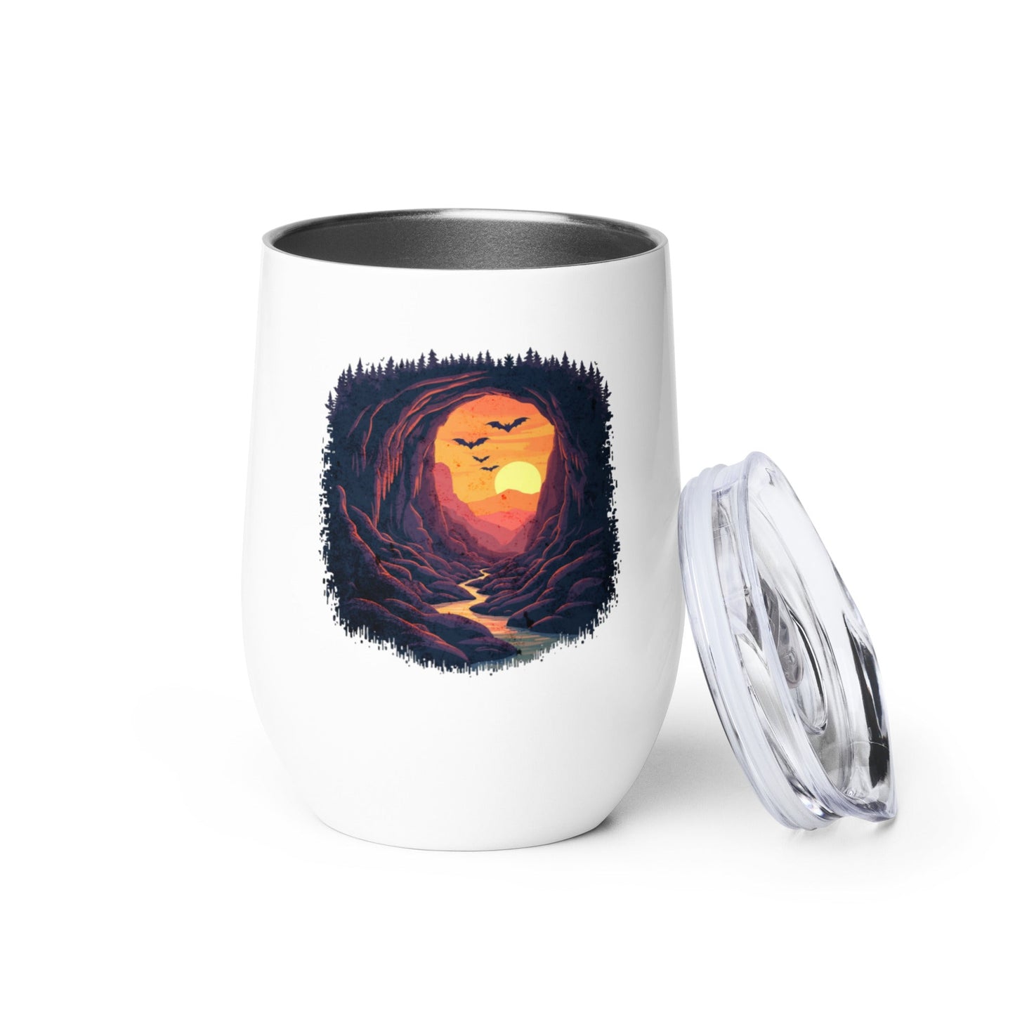 Bat Cave Stainless Steel Wine Tumbler - Steel Tumbler - Discovery Co.