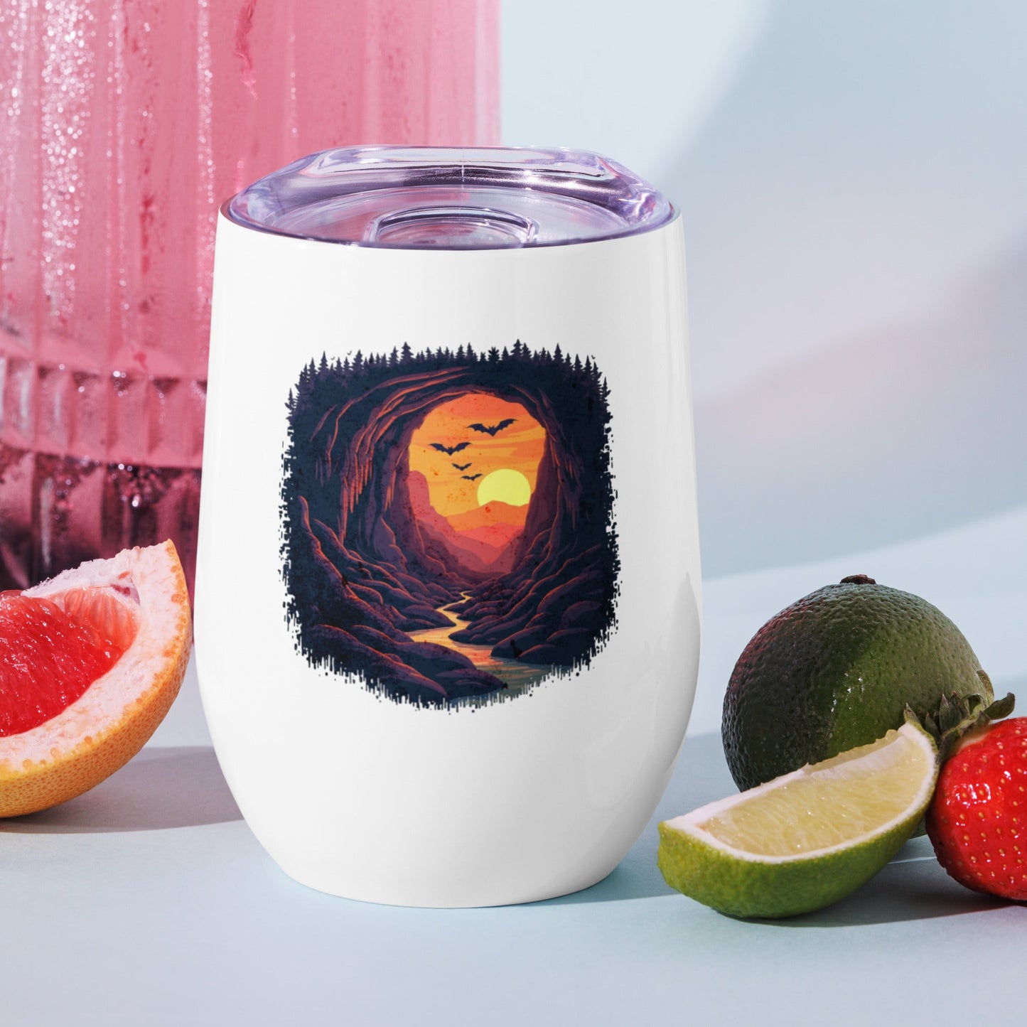 Bat Cave Stainless Steel Wine Tumbler - Steel Tumbler - Discovery Co.