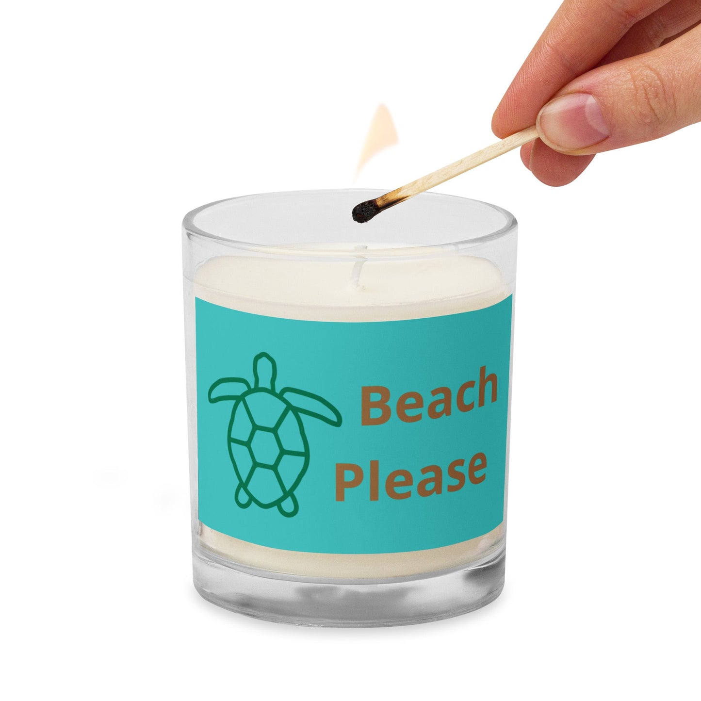 Beach Please Glass Jar Soy Wax Candle - Candles - Discovery Co.