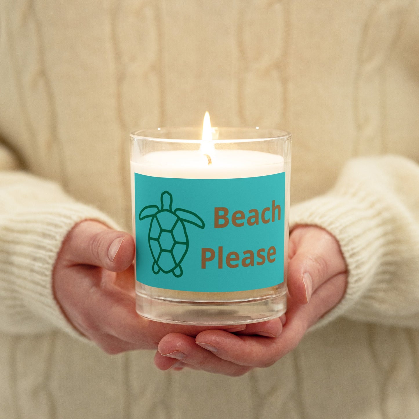 Beach Please Glass Jar Soy Wax Candle - Candles - Discovery Co.