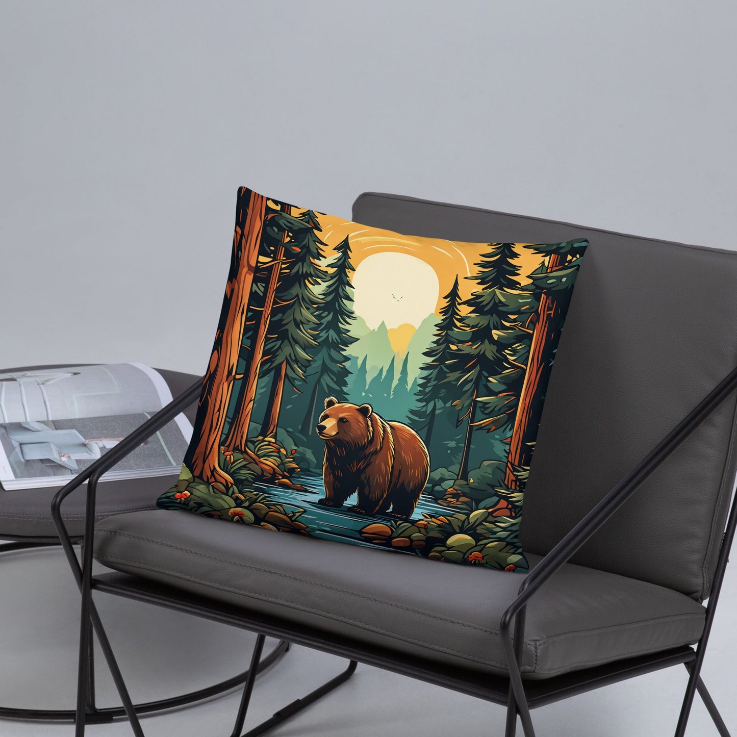 Bear In The Forest Basic Pillow - Pillows - Discovery Co.