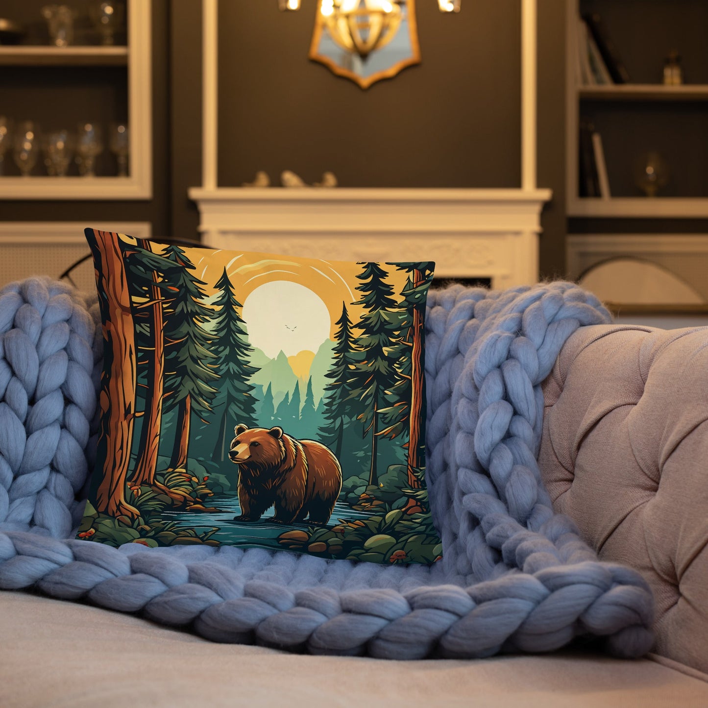 Bear In The Forest Basic Pillow - Pillows - Discovery Co.
