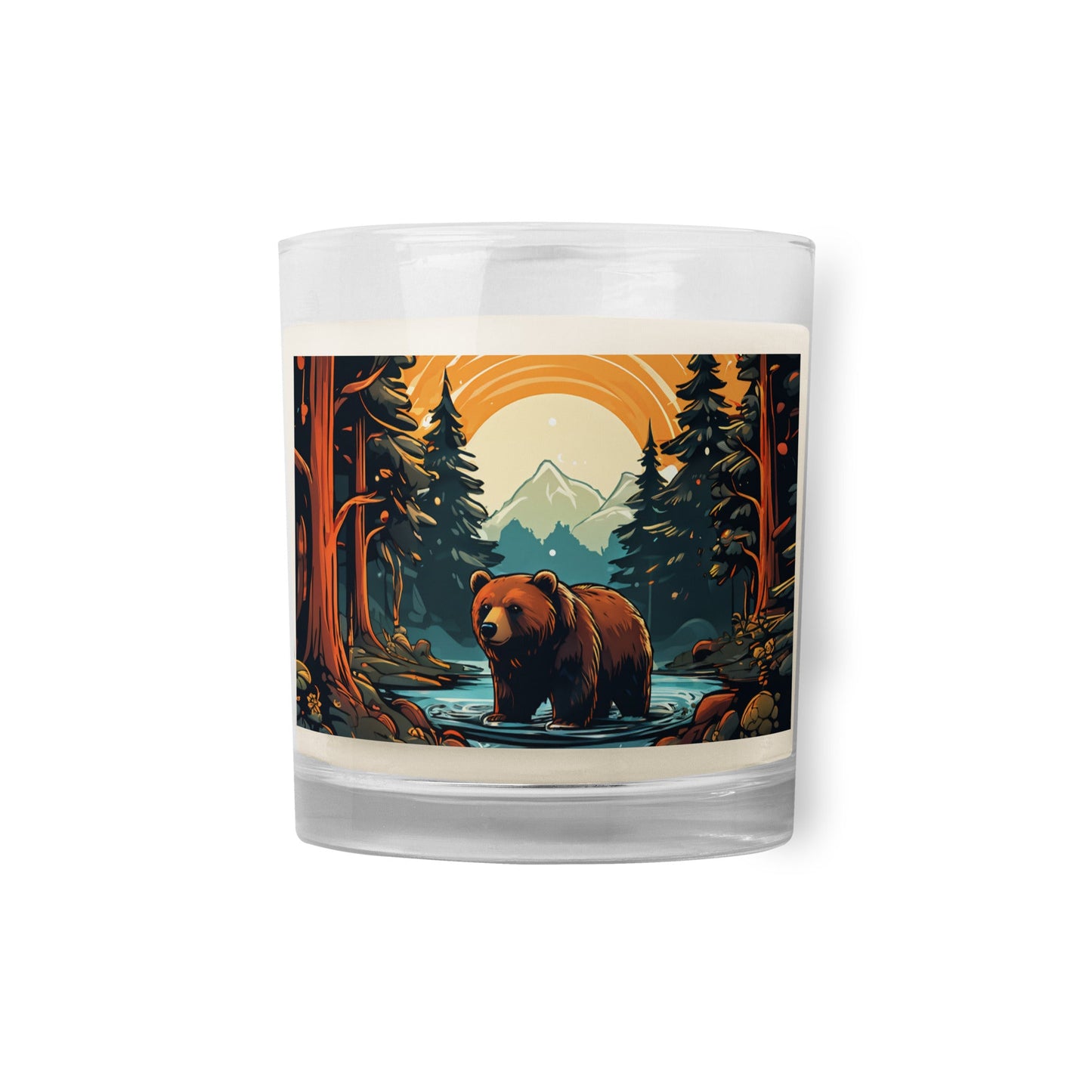 Bear In The Forest Glass Jar Soy Wax Candle - Candles - Discovery Co.