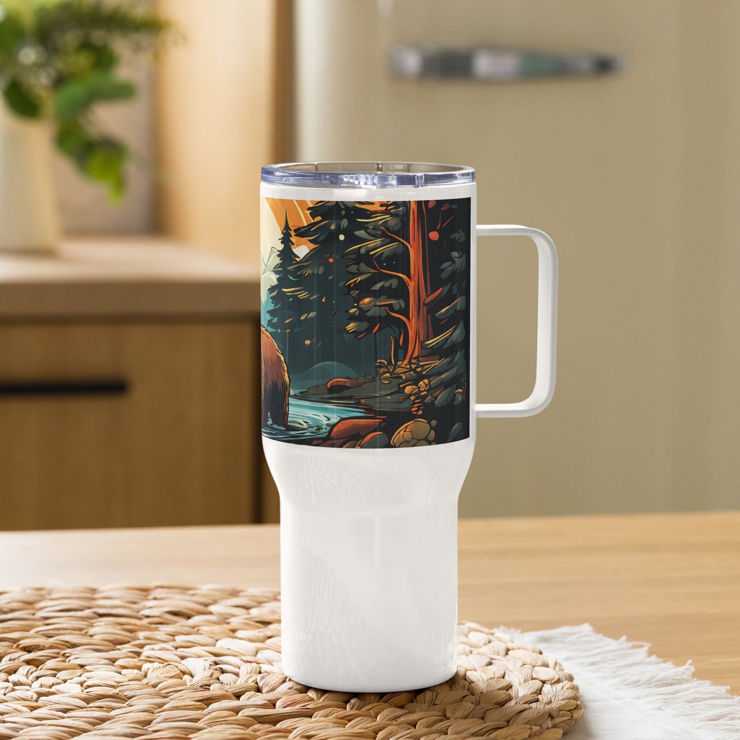 Bear In The Forest Stainless Steel Travel Mug (25 oz and 40 oz) - Travel Mug - Discovery Co.