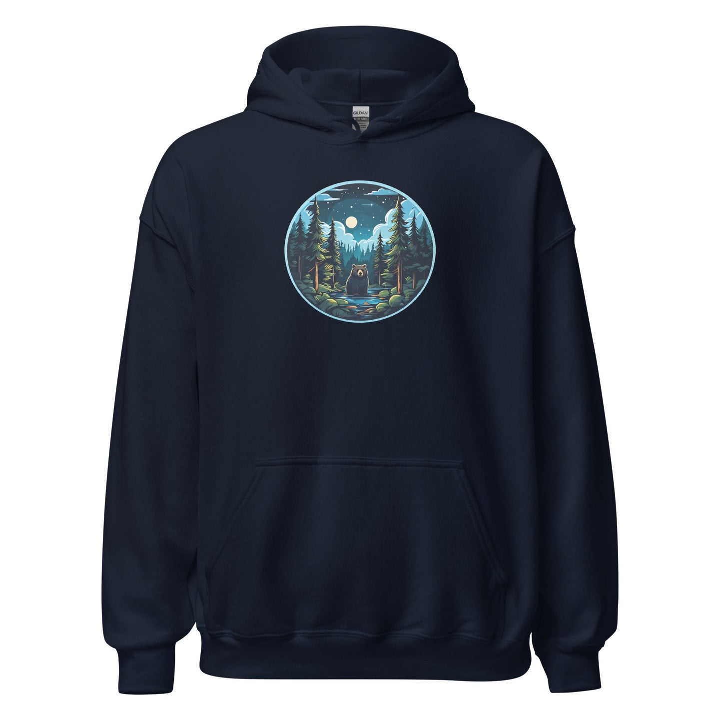 Bear In The River Men's (Unisex) Hoodie - Hoodies - Discovery Co.