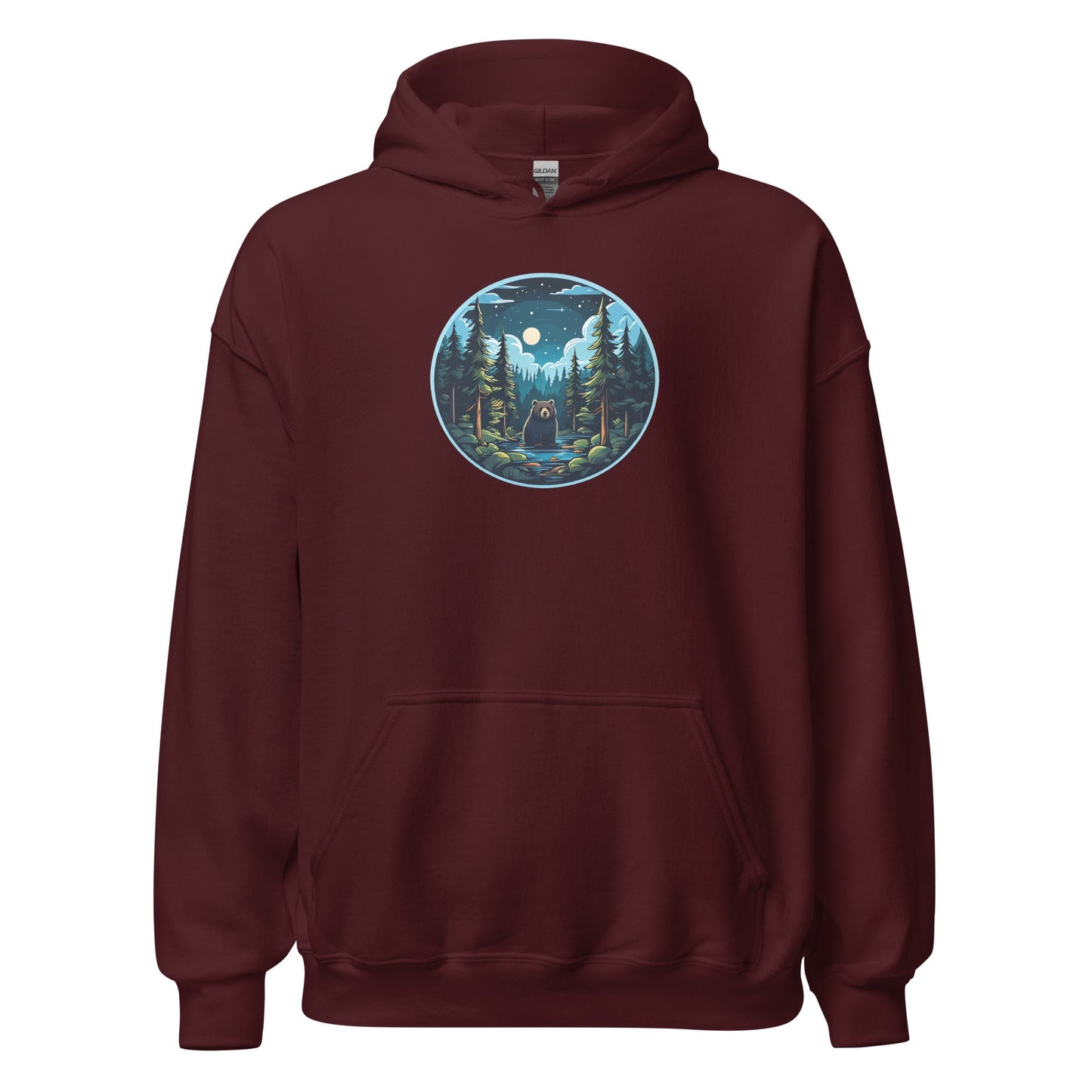 Bear In The River Men's (Unisex) Hoodie - Hoodies - Discovery Co.