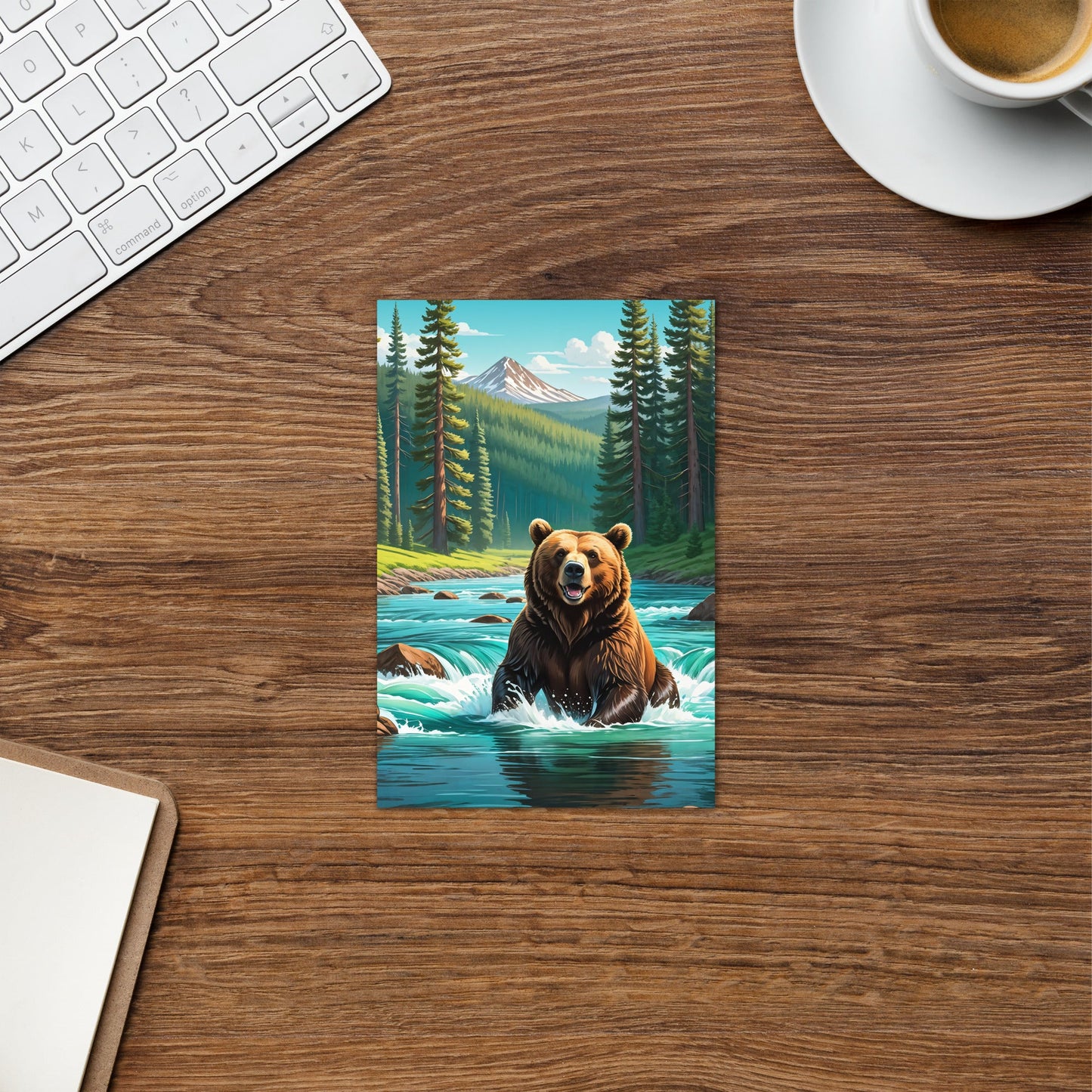 Bear Sitting In The River Greeting Card - Greeting Card - Discovery Co.