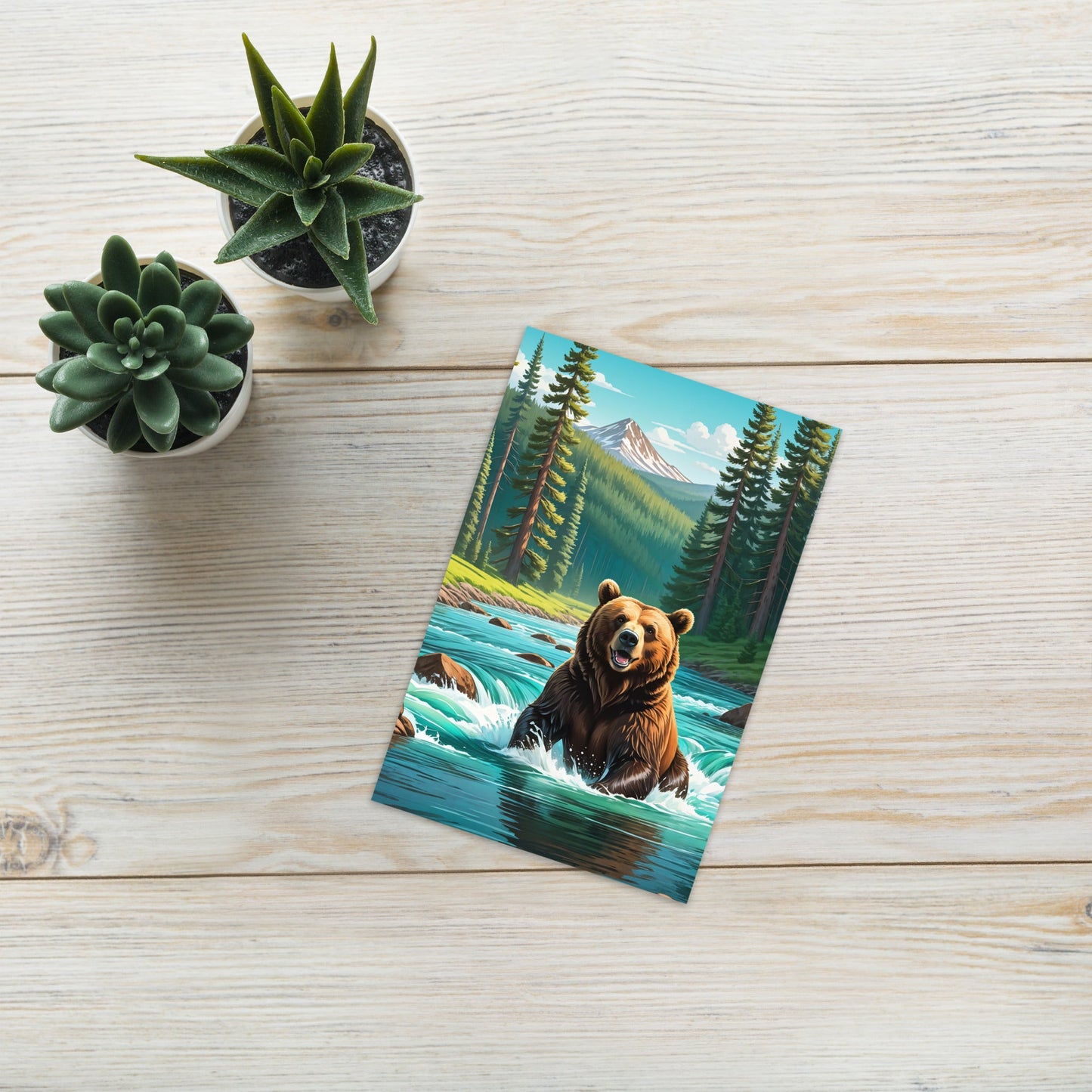 Bear Sitting In The River Greeting Card - Greeting Card - Discovery Co.
