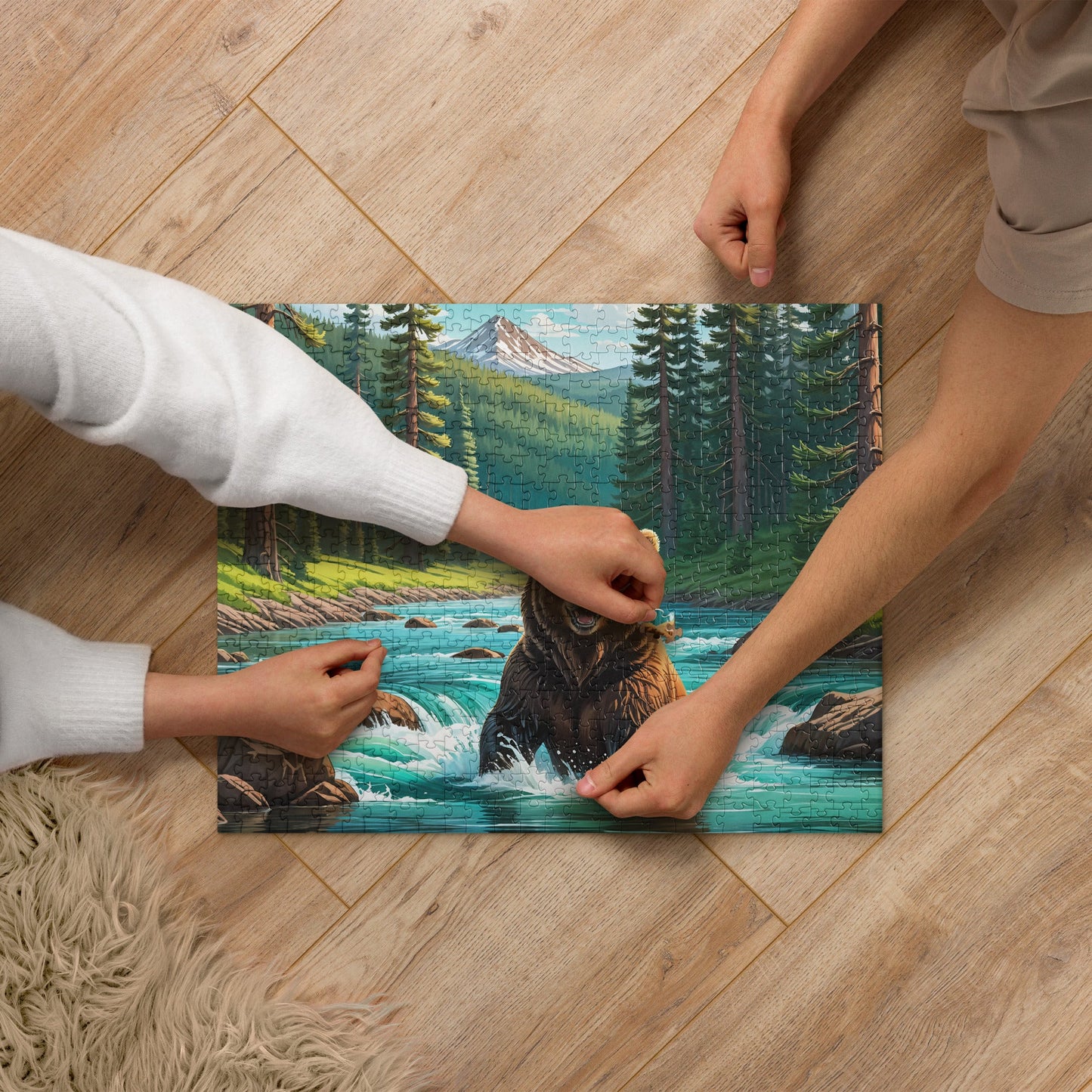 Bear Sitting In The River Jigsaw Puzzle - Puzzle - Discovery Co.