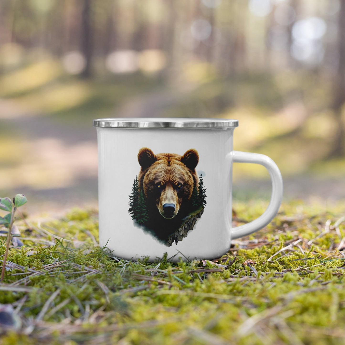 Bear Watching Enamel Mug - Mugs - Discovery Co.