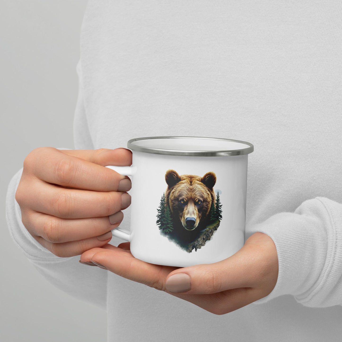 Bear Watching Enamel Mug - Mugs - Discovery Co.