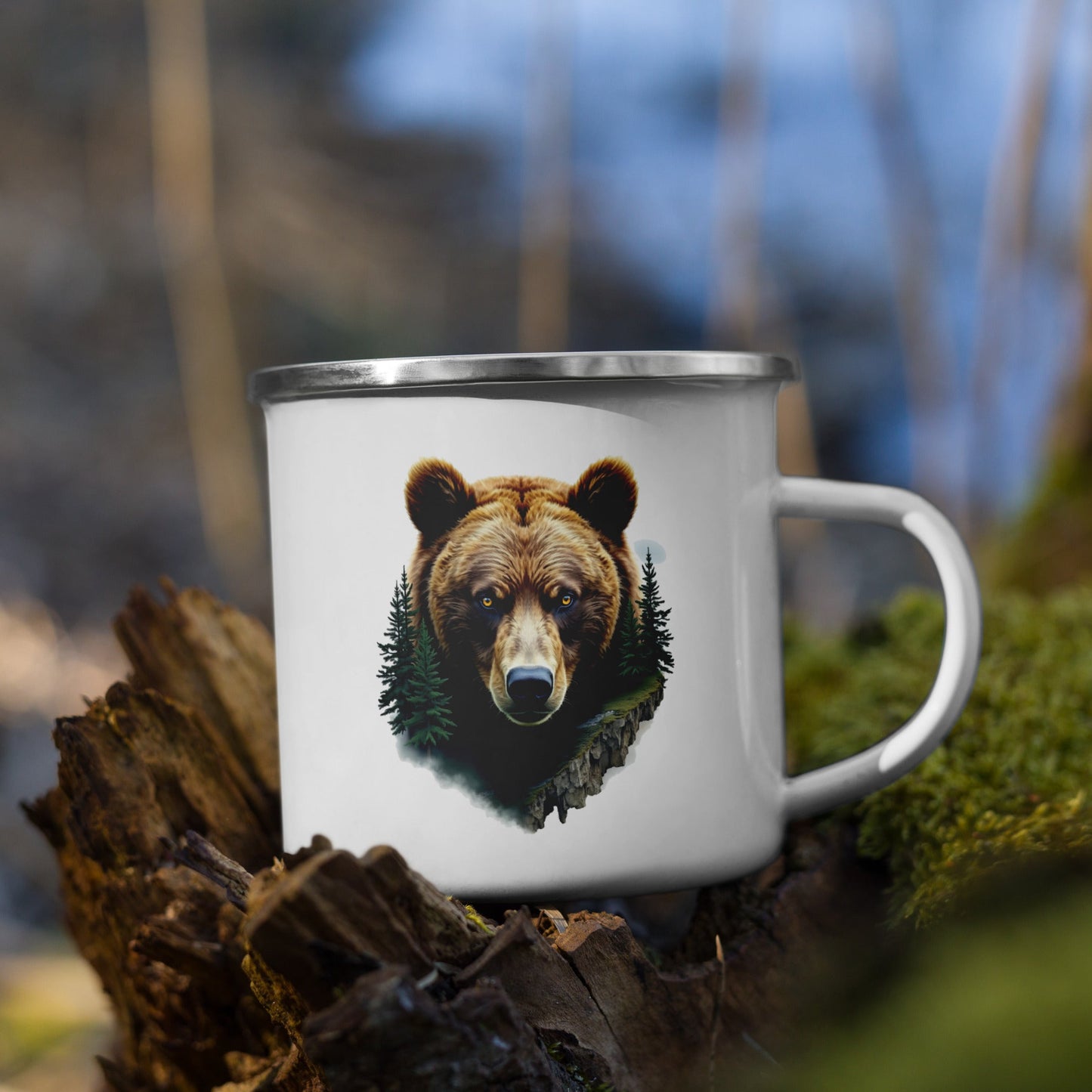 Bear Watching Enamel Mug - Mugs - Discovery Co.