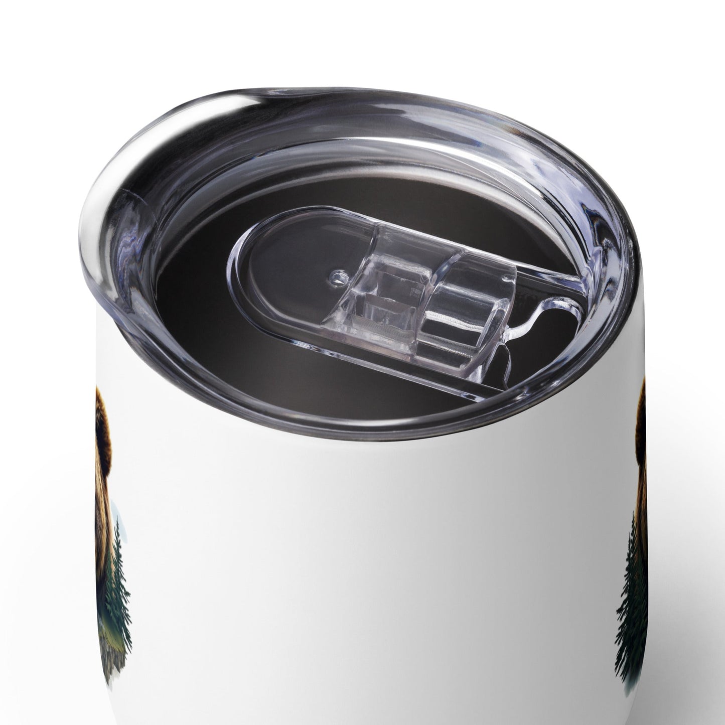 Bear Watching Stainless Steel Wine Tumbler - Steel Tumbler - Discovery Co.