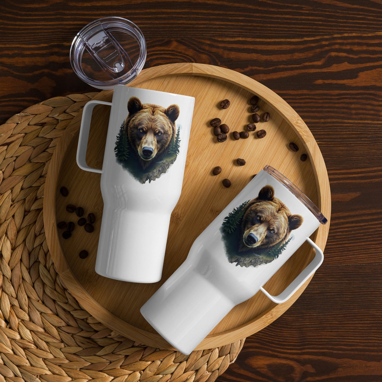 Bear Watching Travel Mug With Handle (25 oz) - Travel Mug - Discovery Co.