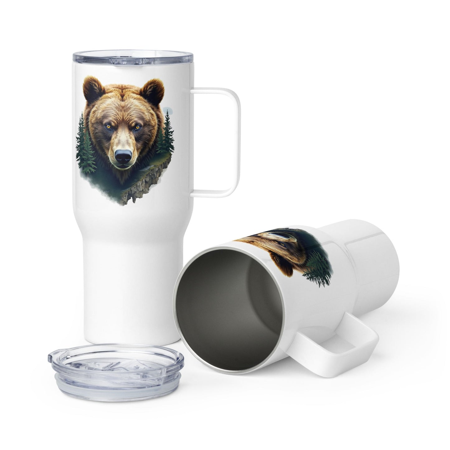 Bear Watching Travel Mug With Handle (25 oz) - Travel Mug - Discovery Co.
