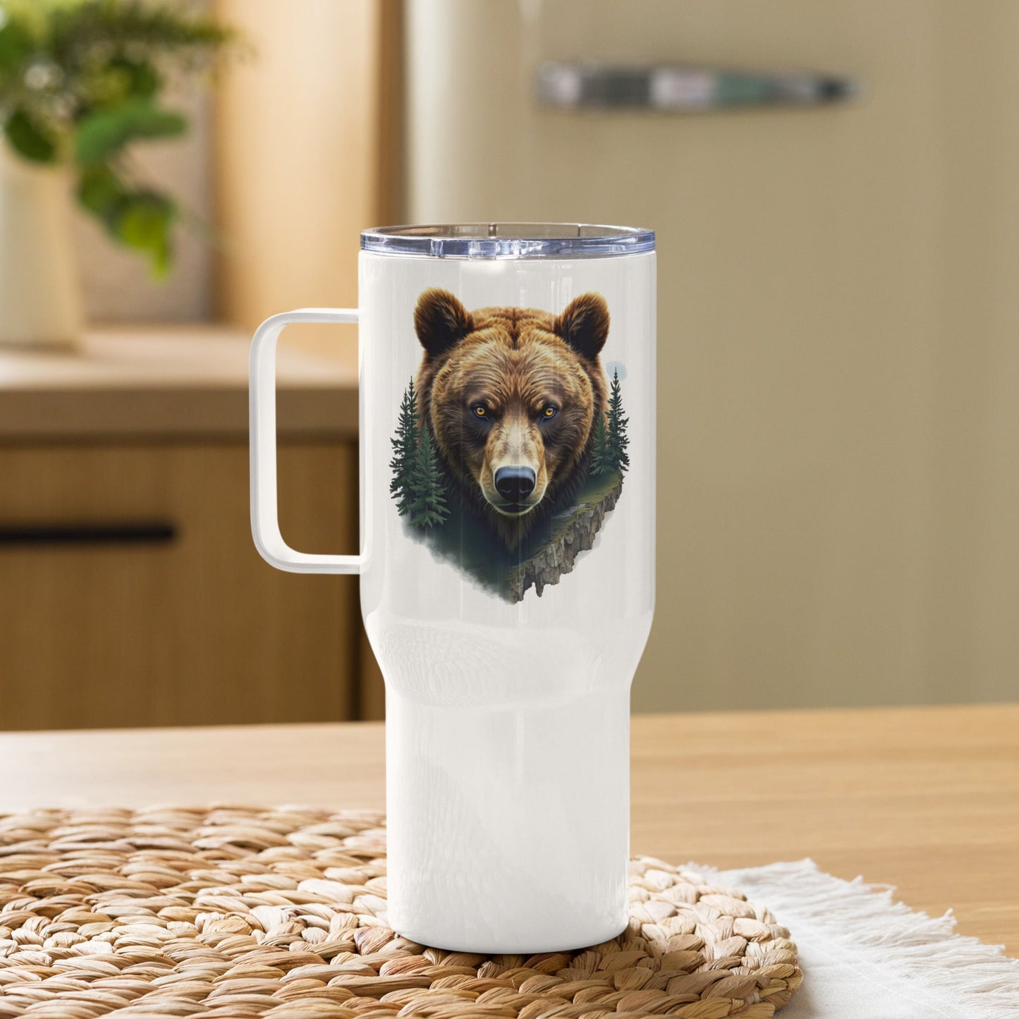 Bear Watching Travel Mug With Handle (25 oz) - Travel Mug - Discovery Co.