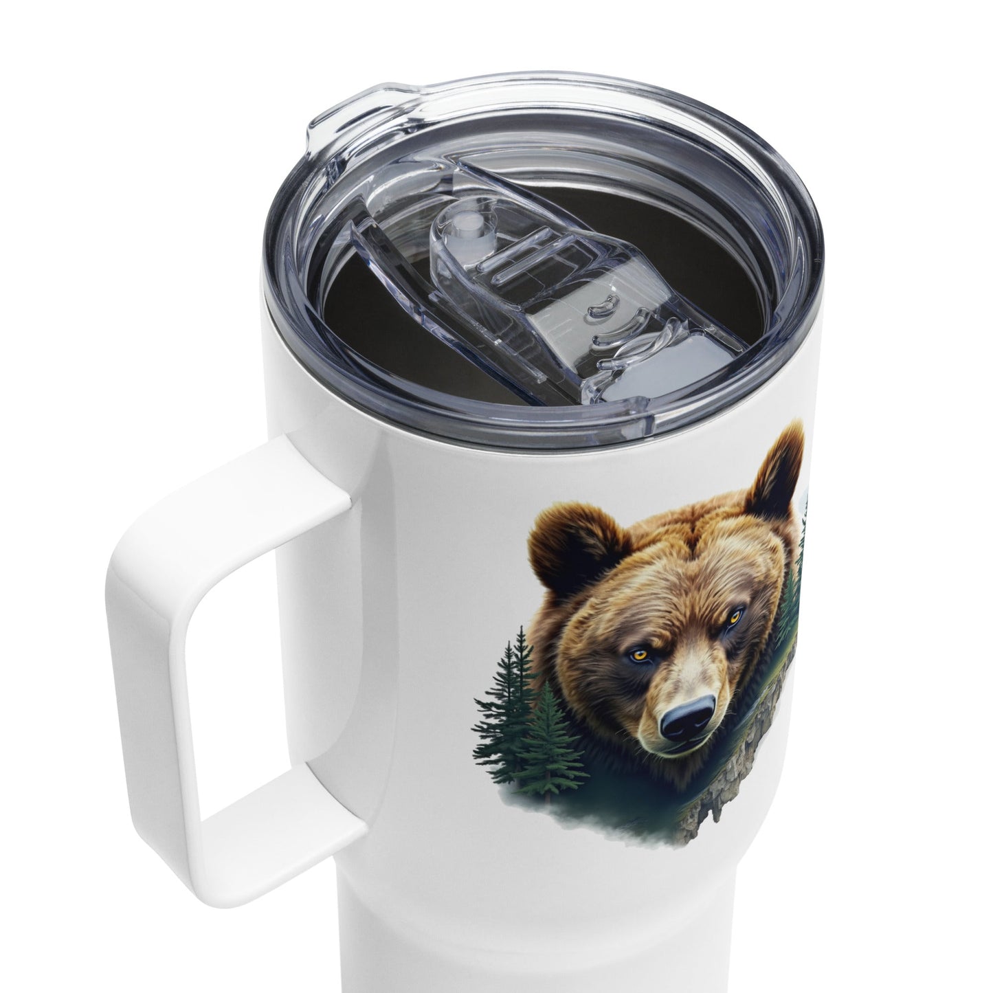 Bear Watching Travel Mug With Handle (25 oz) - Travel Mug - Discovery Co.