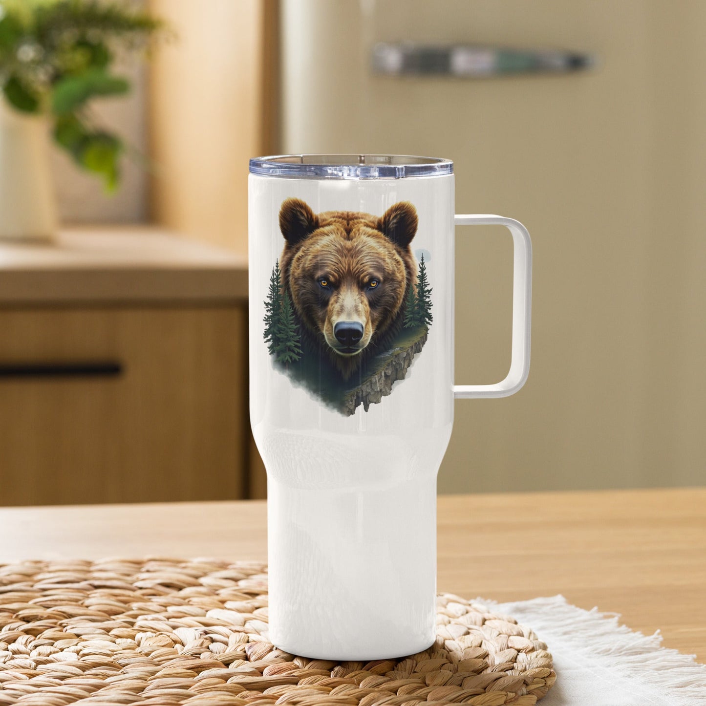 Bear Watching Travel Mug With Handle (25 oz) - Travel Mug - Discovery Co.