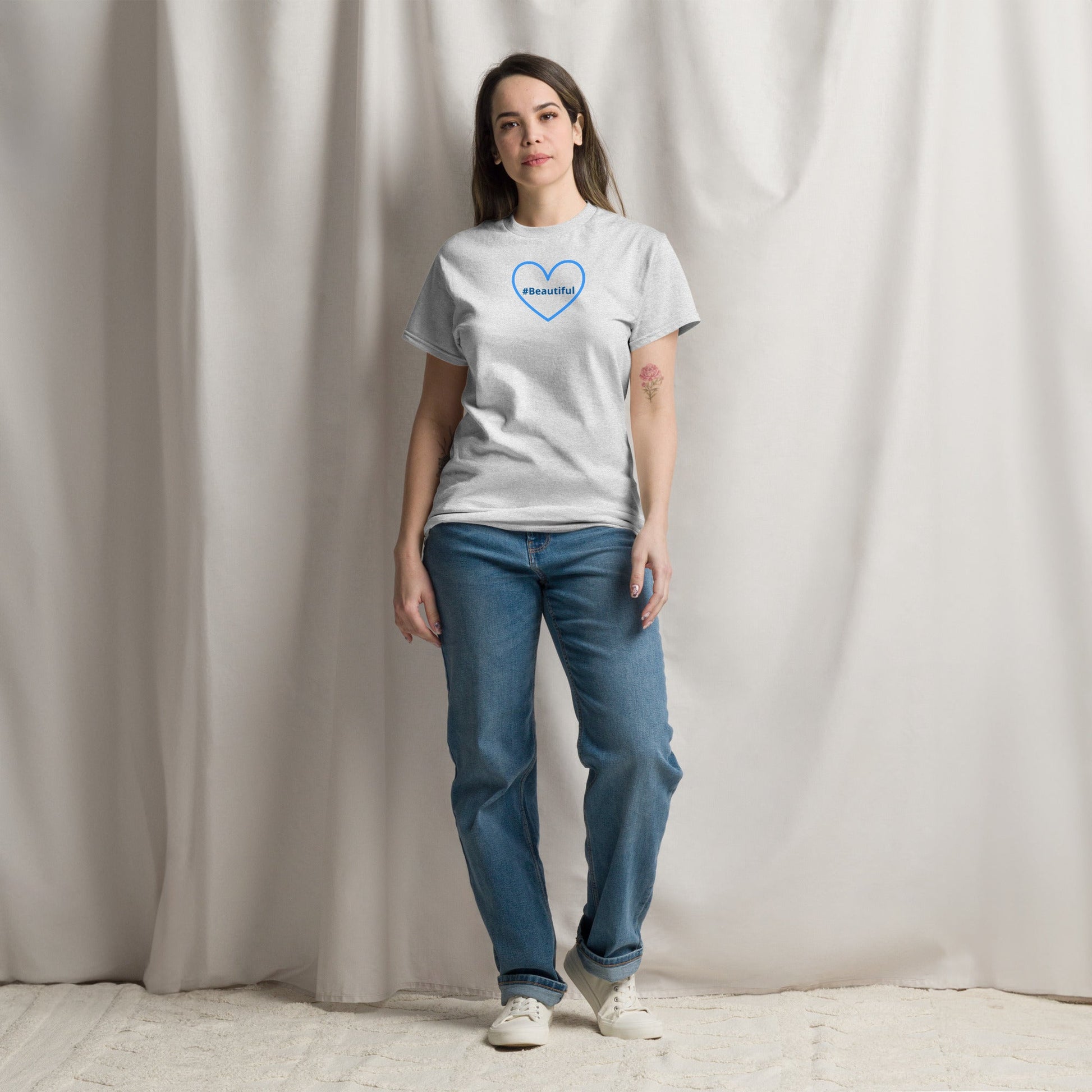 #Beautiful Blue Heart Women's (Unisex) Classic Tee - Women's Shirts - Discovery Co.