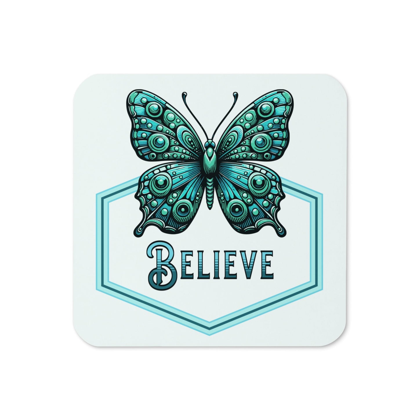 Believe - Butterfly Cork - Back Coaster - Coasters - Discovery Co.