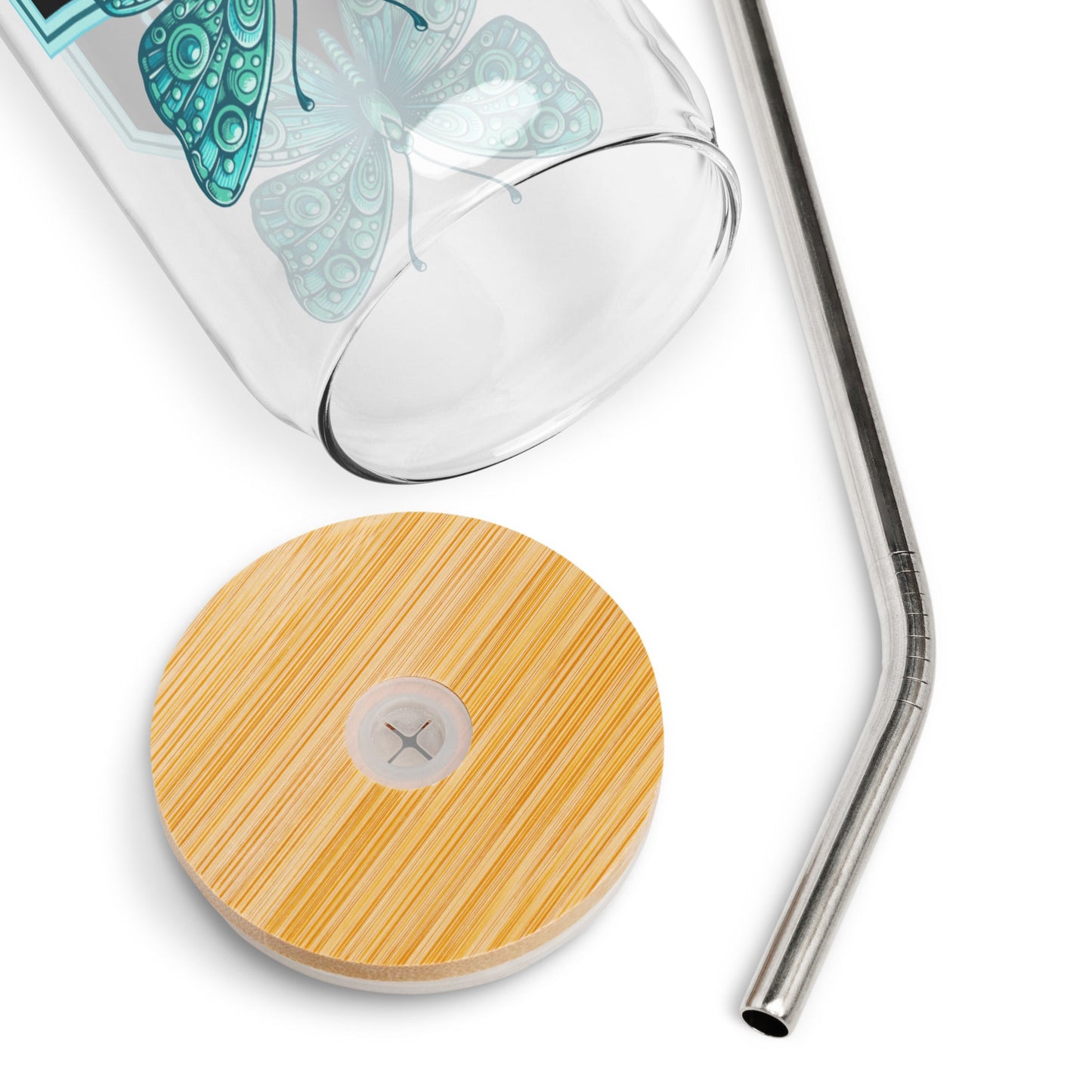 Believe - Butterfly II Can - Shaped Glass - Can - Shaped Glass - Discovery Co.