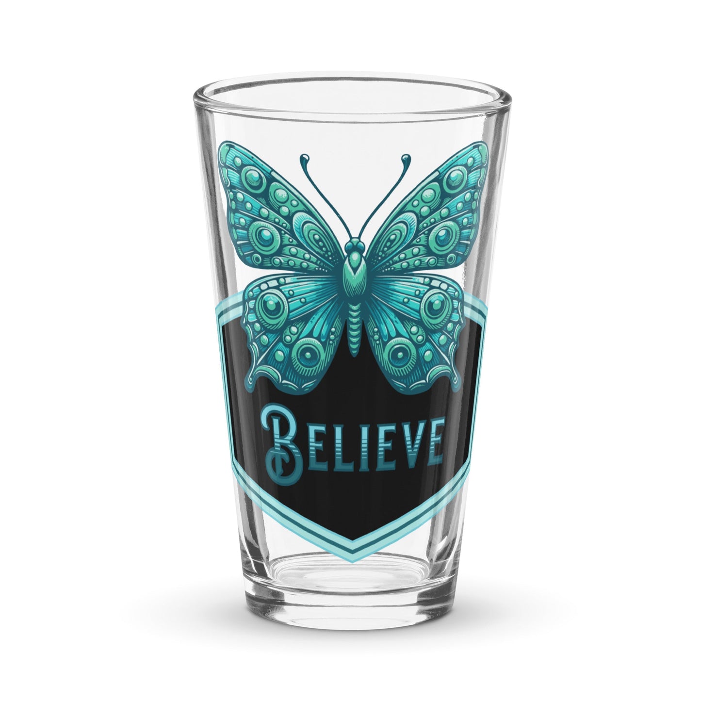 Believe - Butterfly II Pint Glass - Beer Glass - Discovery Co.