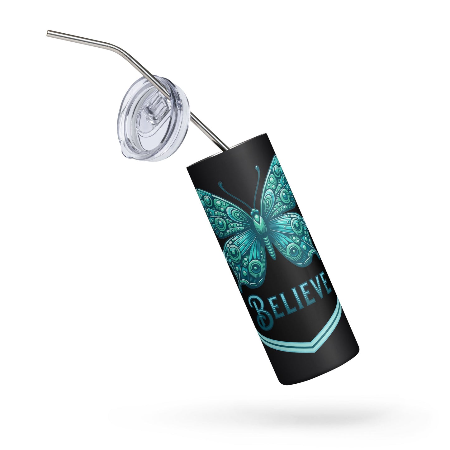 Believe - Butterfly II Stainless Steel Tumbler - Steel Tumbler - Discovery Co.