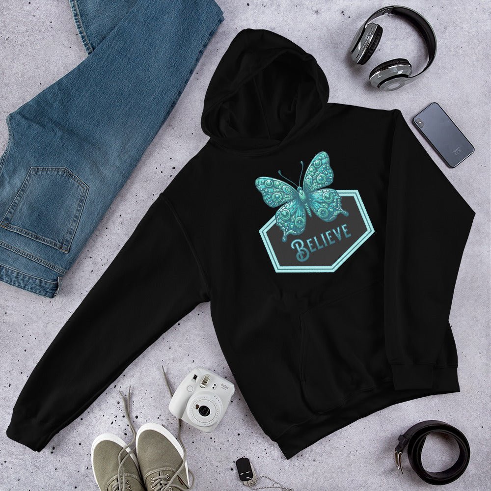 Believe - Butterfly II Women's (Unisex) Hoodie - Hoodies - Discovery Co.