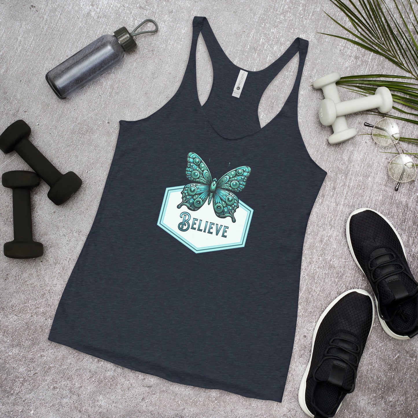 Believe - Butterfly Women's Racerback Tank - Women's Shirts - Discovery Co.