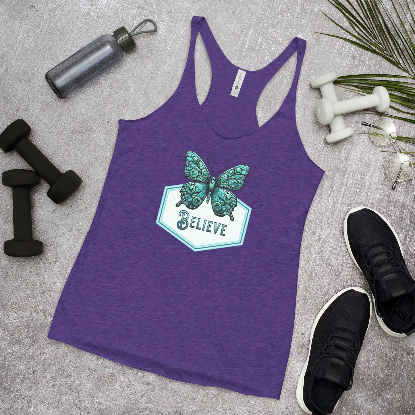 Believe - Butterfly Women's Racerback Tank - Women's Shirts - Discovery Co.