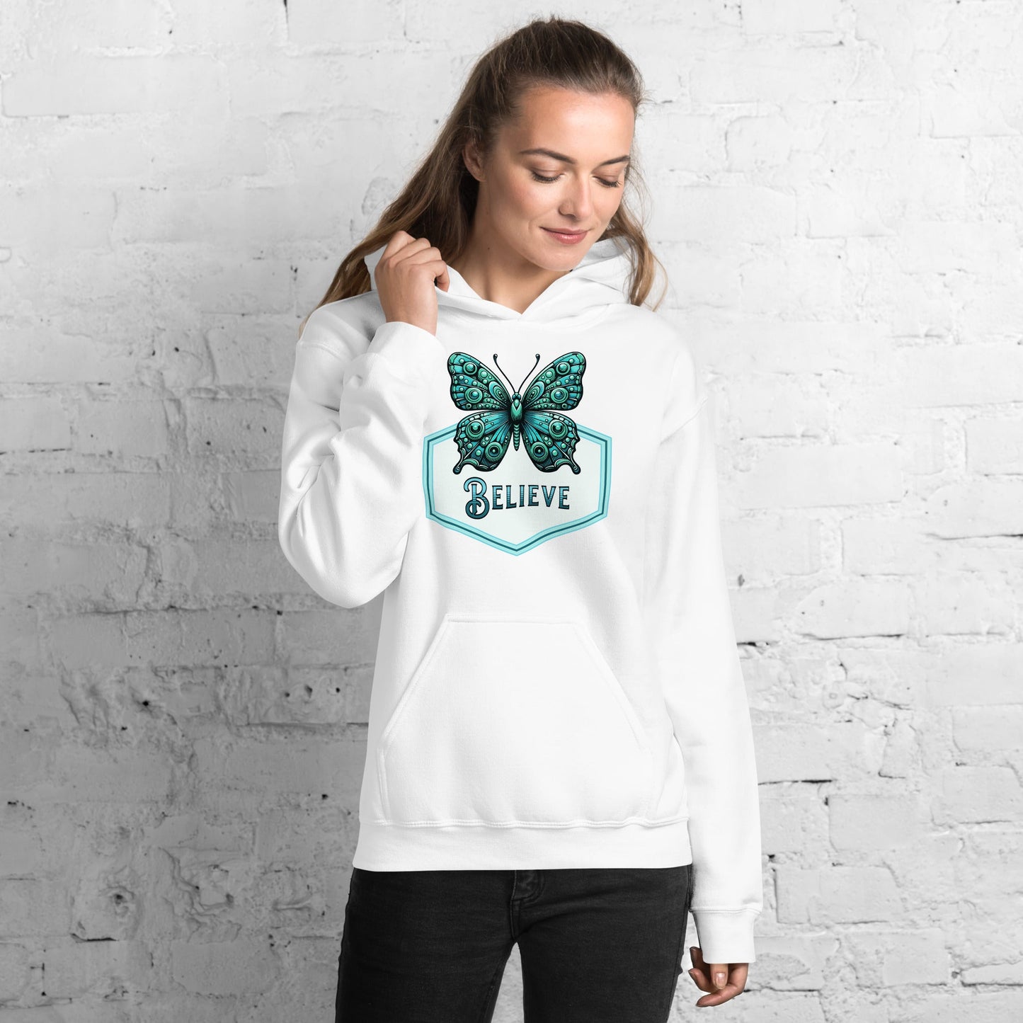 Believe - Butterfly Women's (Unisex) Hoodie - Discovery Co.