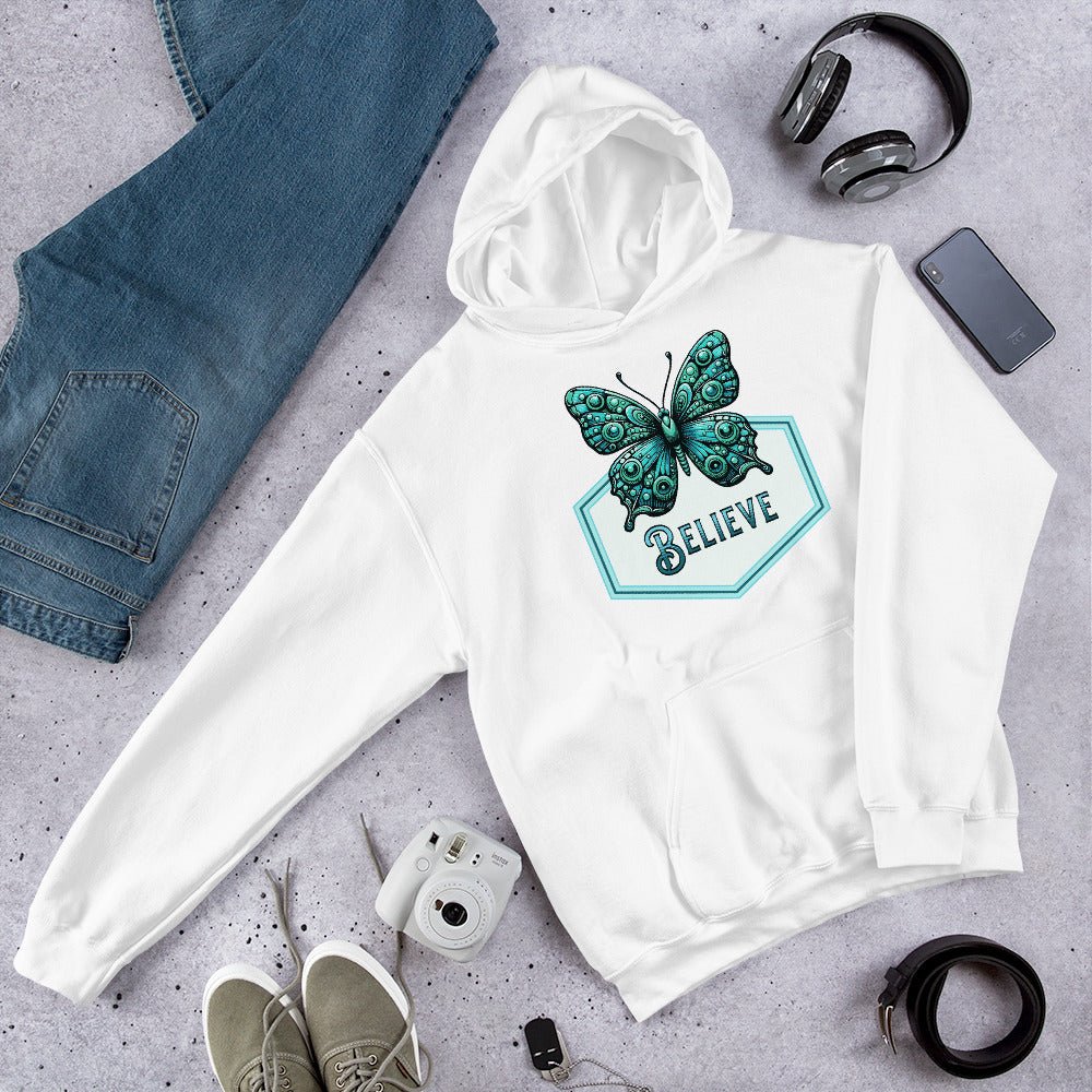 Believe - Butterfly Women's (Unisex) Hoodie - Discovery Co.