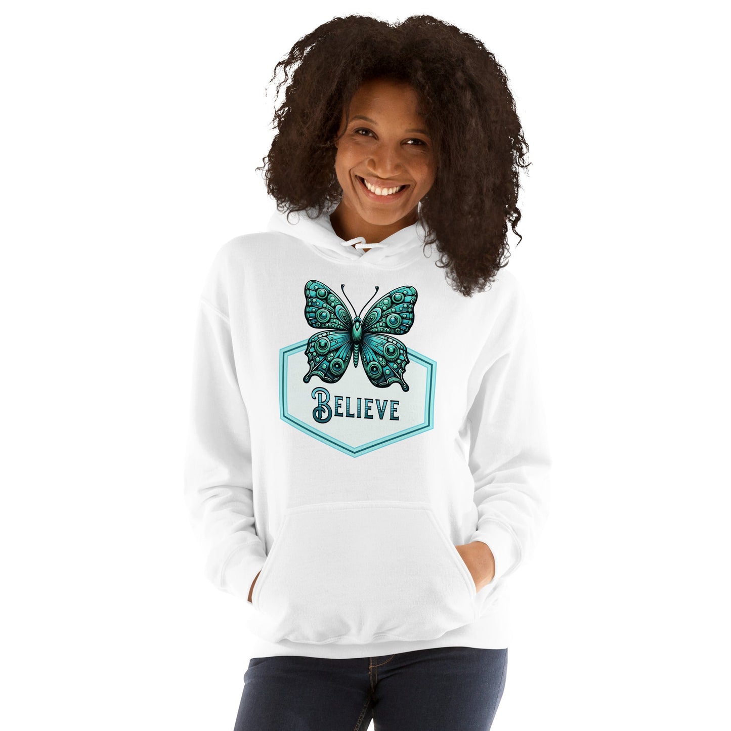 Believe - Butterfly Women's (Unisex) Hoodie - Discovery Co.