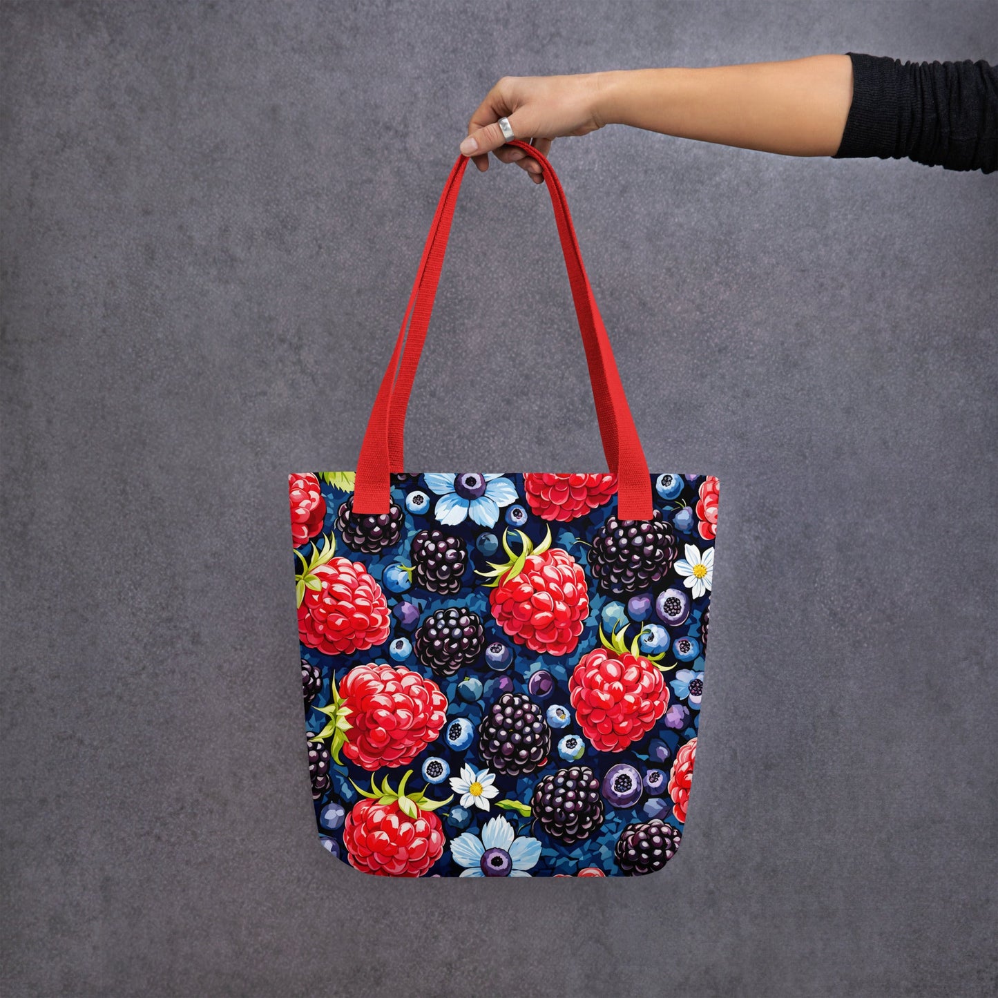 Berries and Flowers Tote Bag - Tote Bags - Discovery Co.