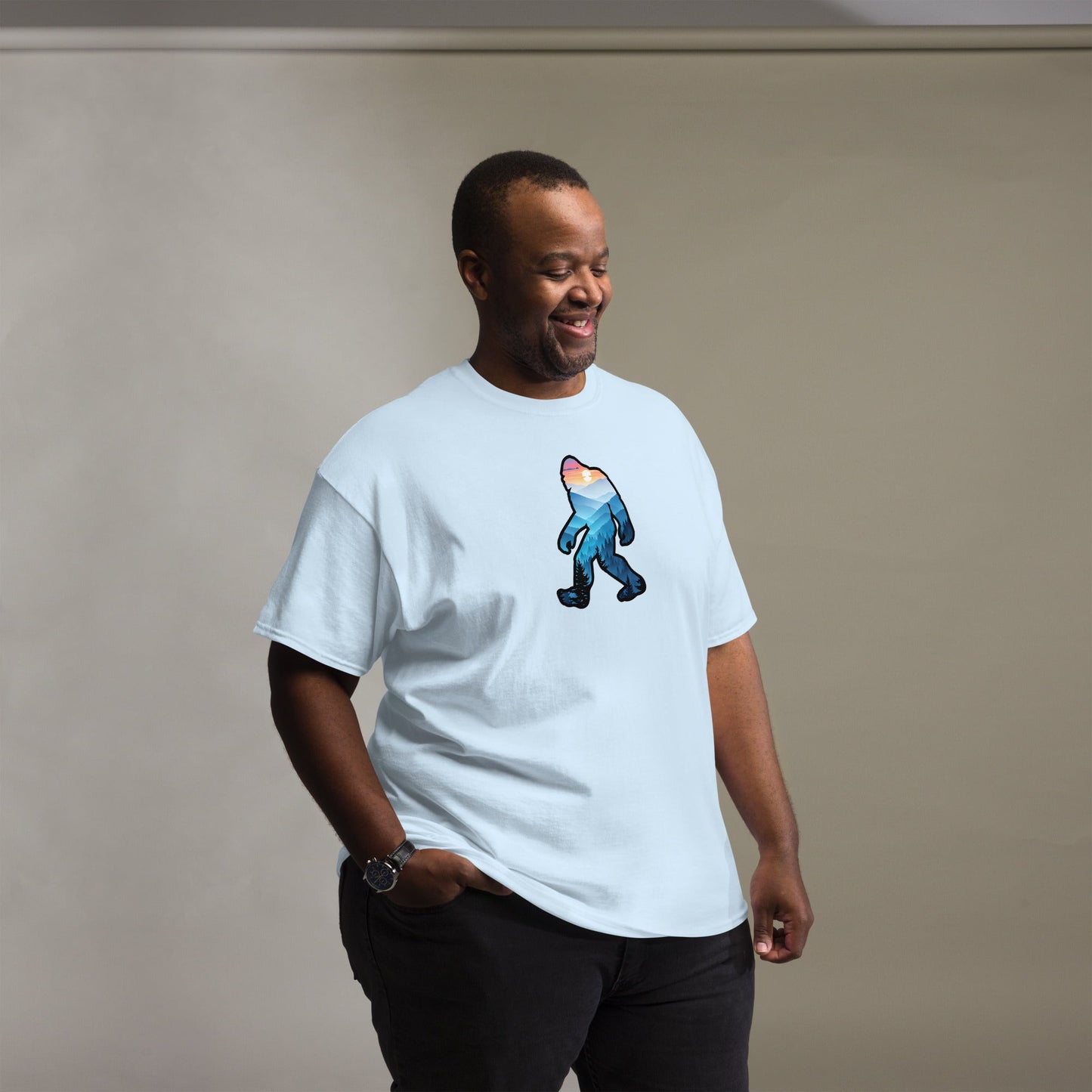 Bigfoot Blue Mountains Men's (Unisex) Classic Tee - Men's Shirts - Discovery Co.