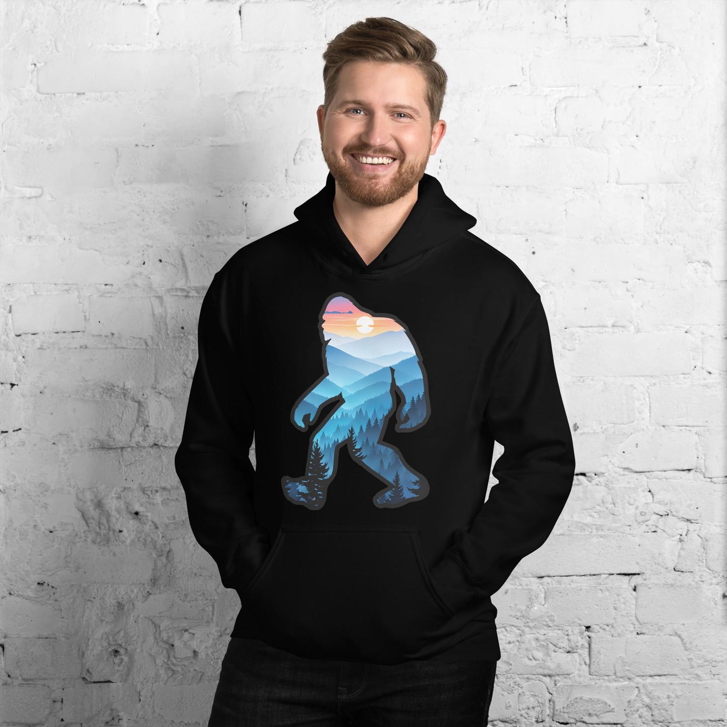 Bigfoot Blue Mountains Men's (Unisex) Hoodie - Hoodies - Discovery Co.