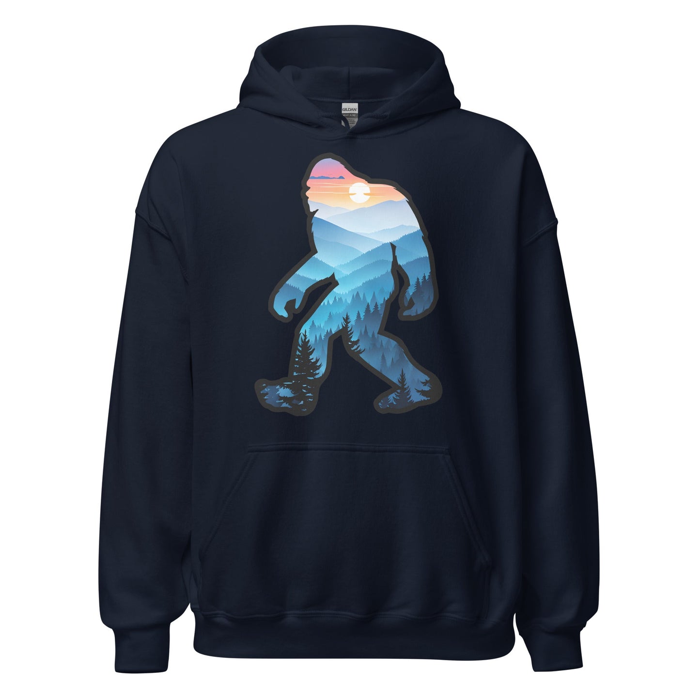 Bigfoot Blue Mountains Men's (Unisex) Hoodie - Hoodies - Discovery Co.