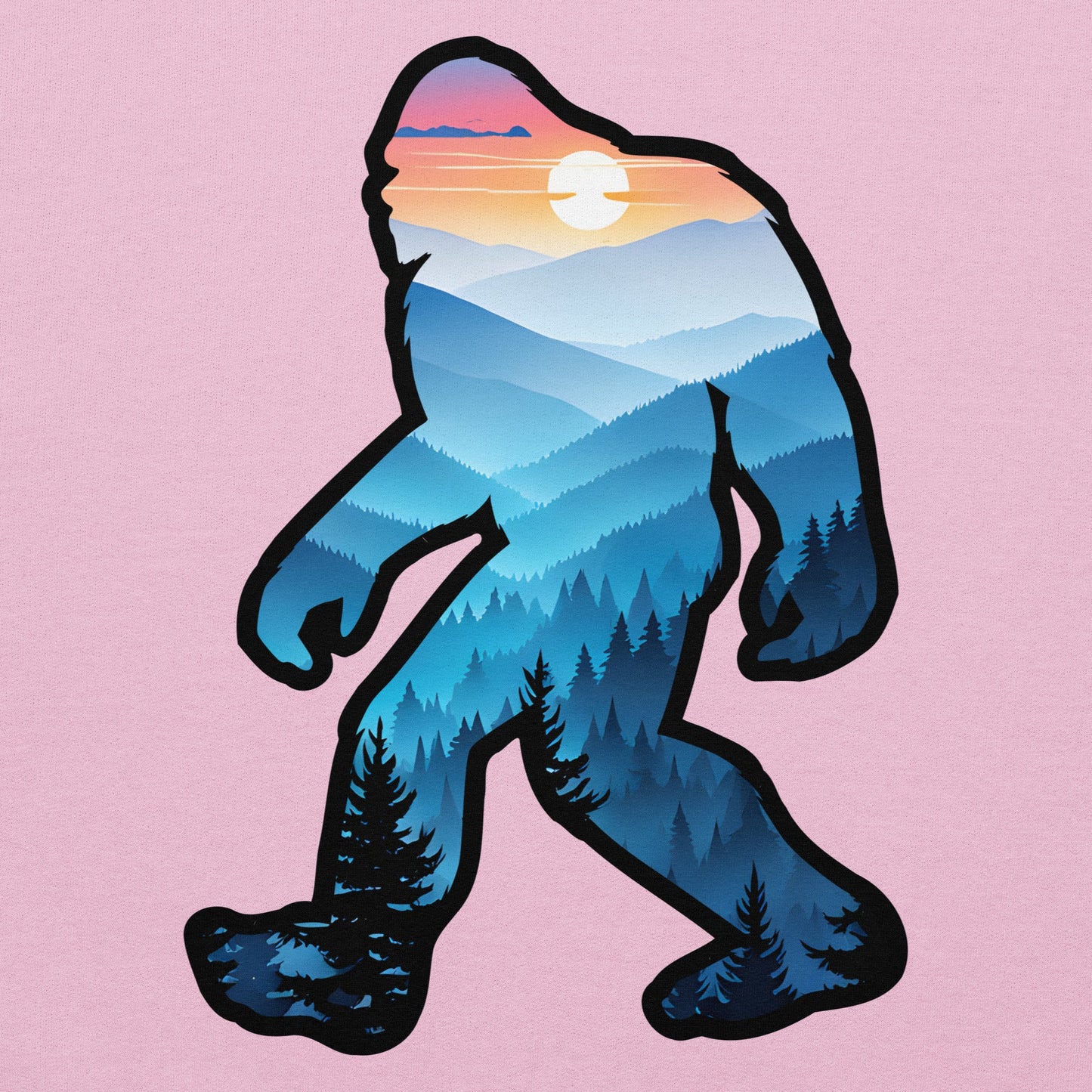 Bigfoot Blue Mountains Women's (Unisex) Hoodie - Hoodies - Discovery Co.