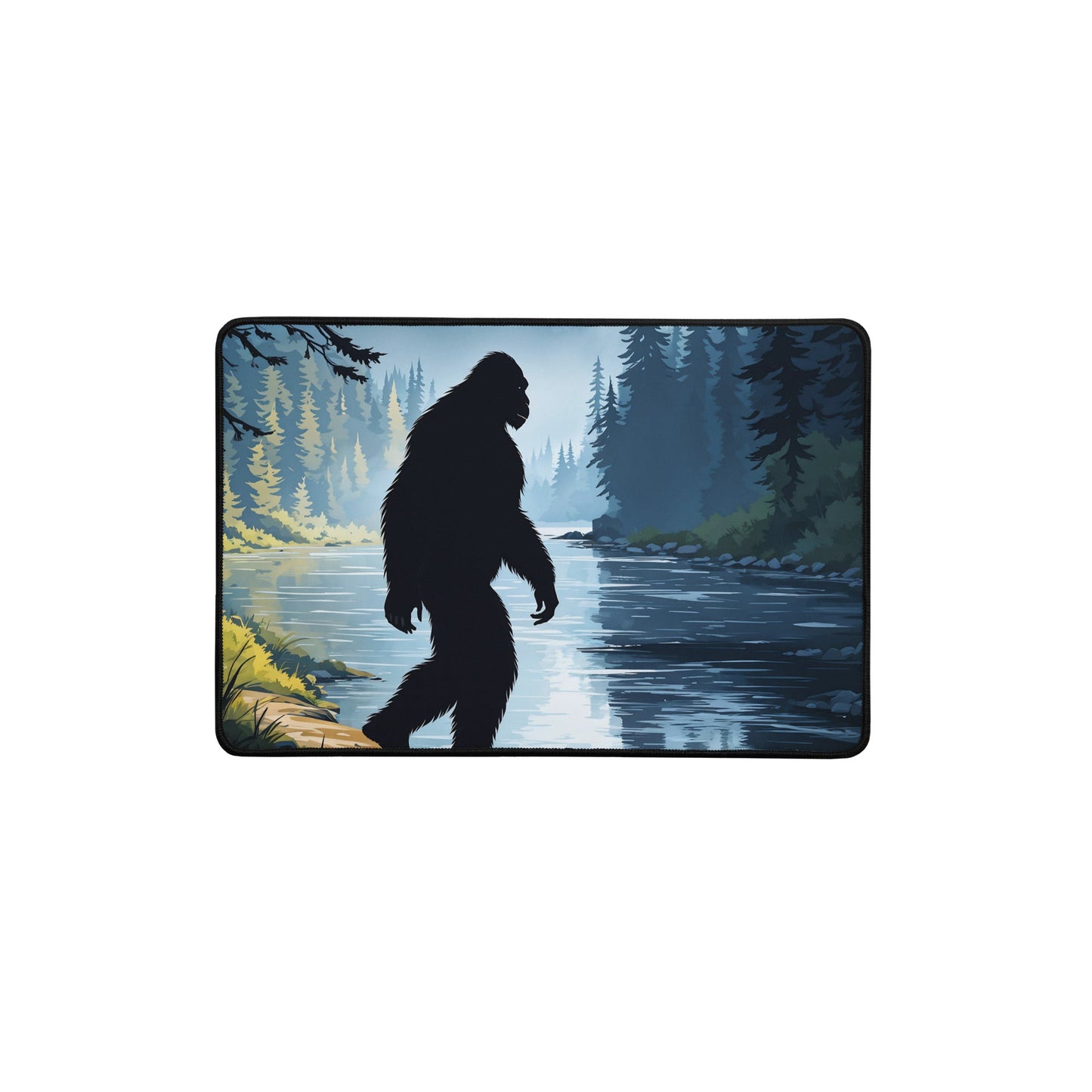 Bigfoot By The River Desk Mat - Mouse Pads - Discovery Co.